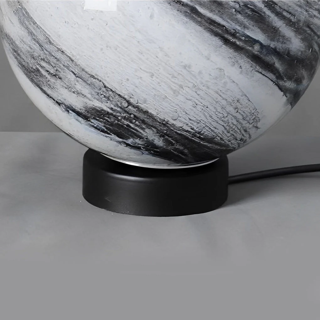 Martina Round Planets Design Glass Outdoor Fence Post Lights - Image 8