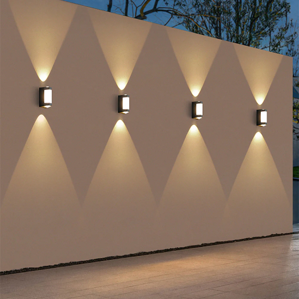 Marve Nordic Up Down Outdoor Wall Lamp, White/Black - Image 2
