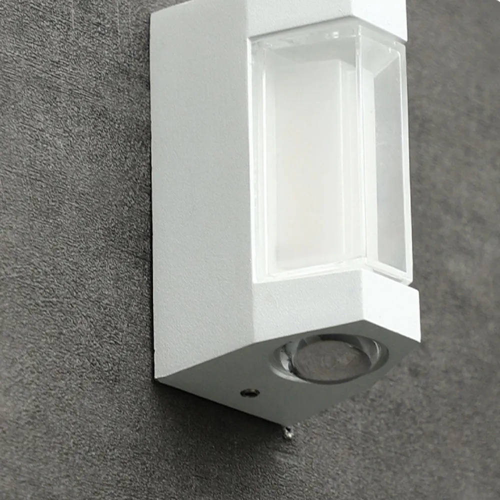 Marve Nordic Up Down Outdoor Wall Lamp, White/Black - Image 5