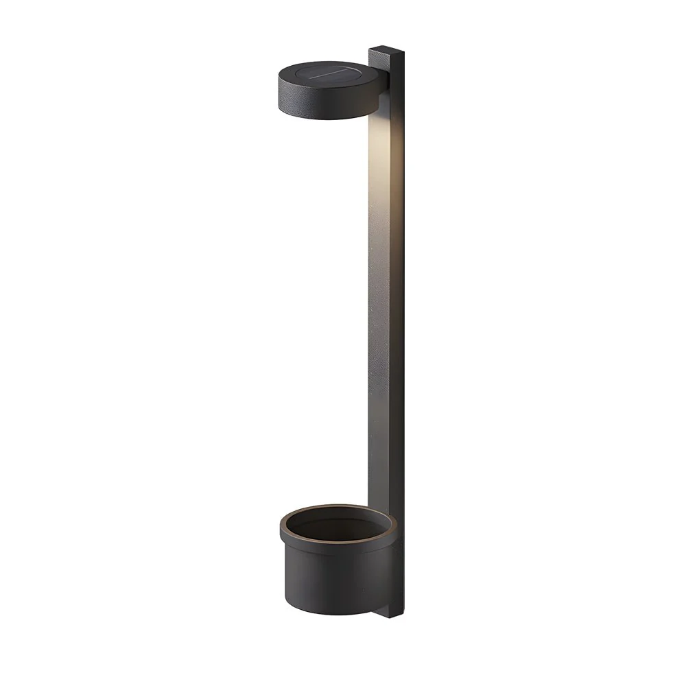 Mecy Solar Mounted Plant Stand Steel Outdoor Wall Light - Image 9
