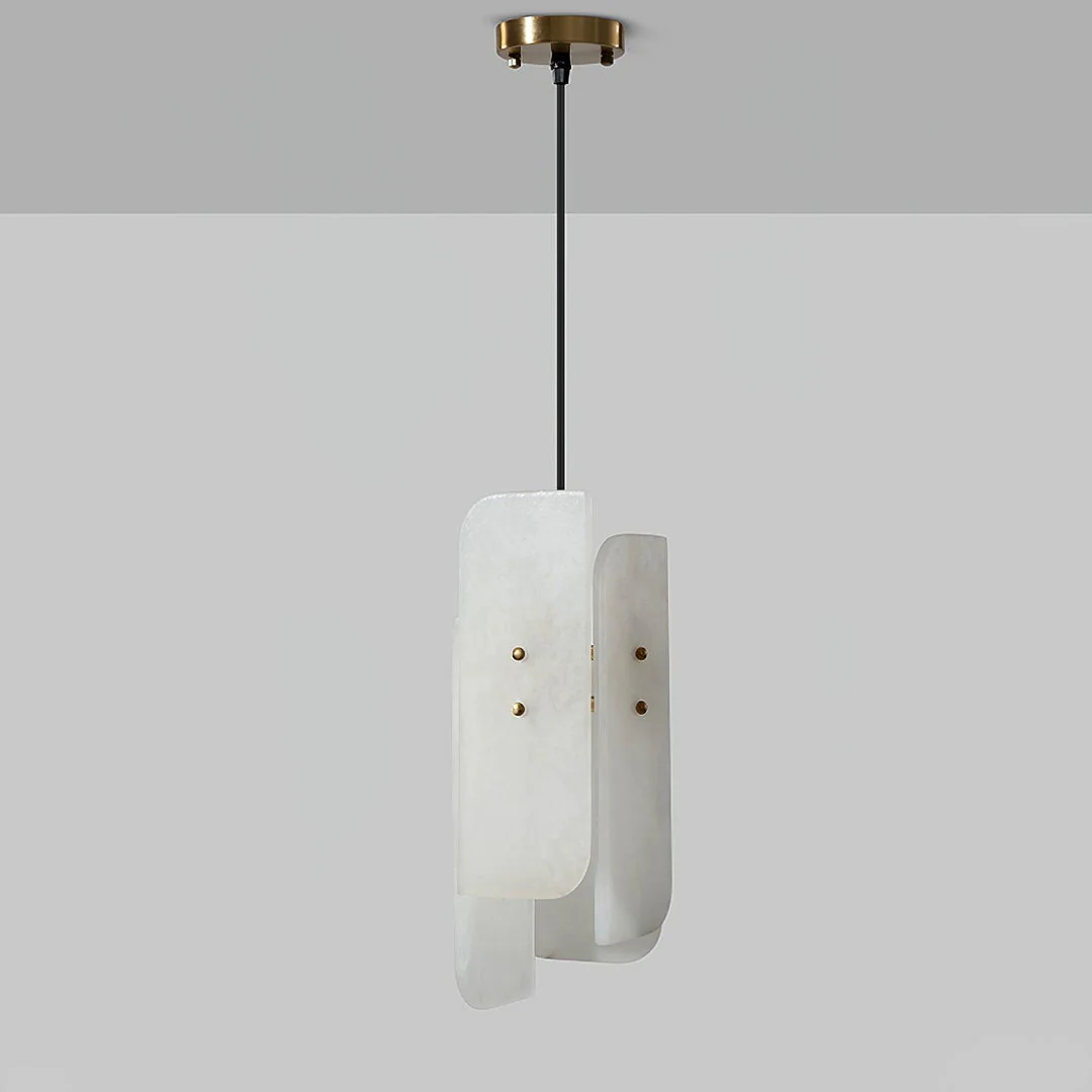 Megalith Minimalist Alabaster Pendant Light - Image 18