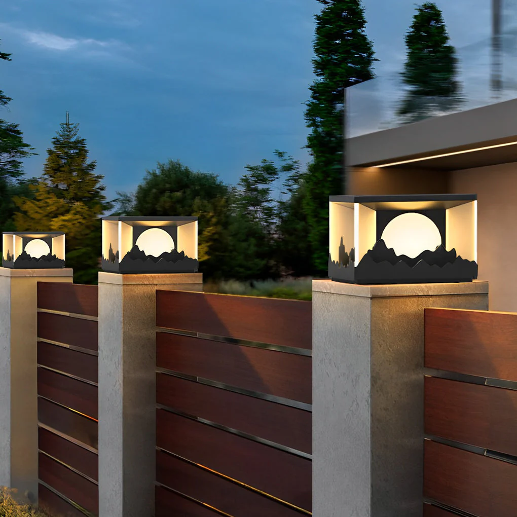 Megan Scenery Design LED Outdoor Fence Post Lights