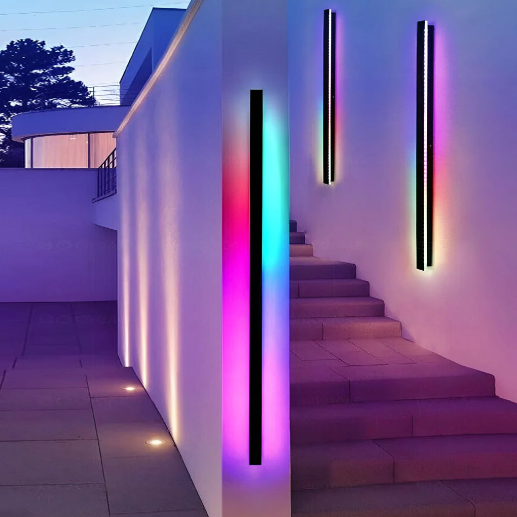 Melin Long LED RGB Linear Outdoor Wall Light