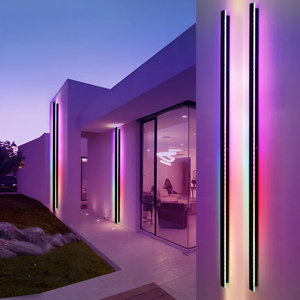 Melin Long LED RGB Linear Outdoor Wall Light - Image 8