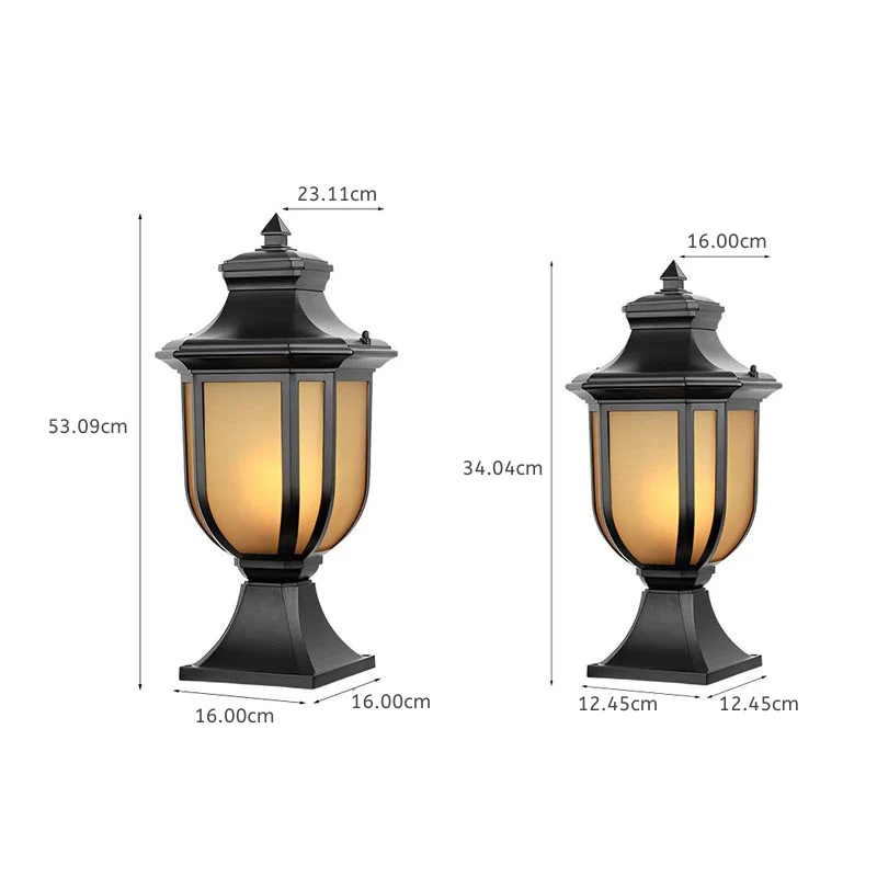 Melssa Retro European Outdoor Pillar Post Lights - Image 10
