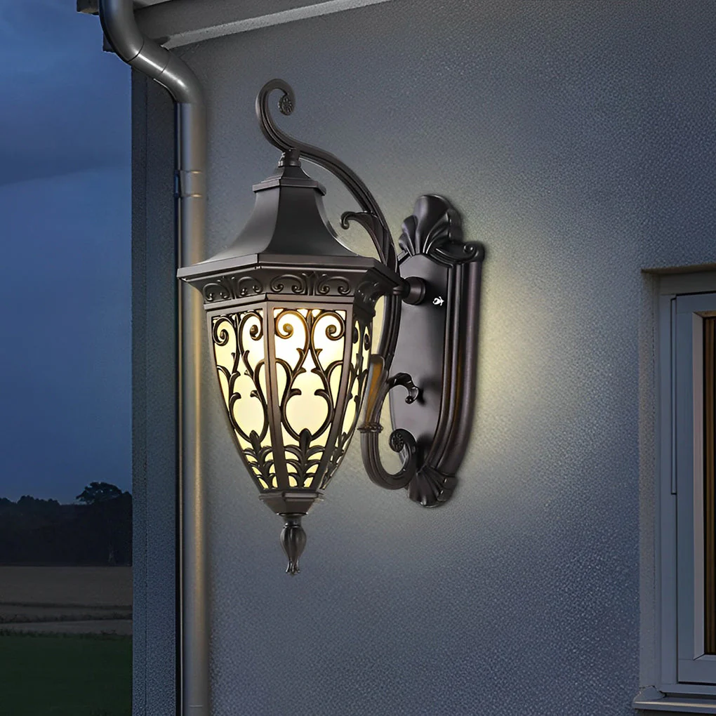 Melvina Vintage Flower American Outdoor Wall Lamp - Image 10