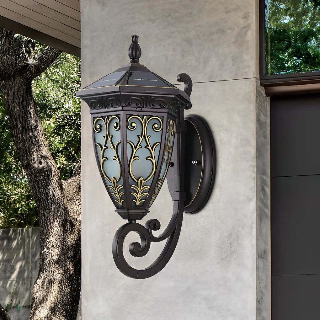 Melvina Vintage Flower American Outdoor Wall Lamp - Image 11