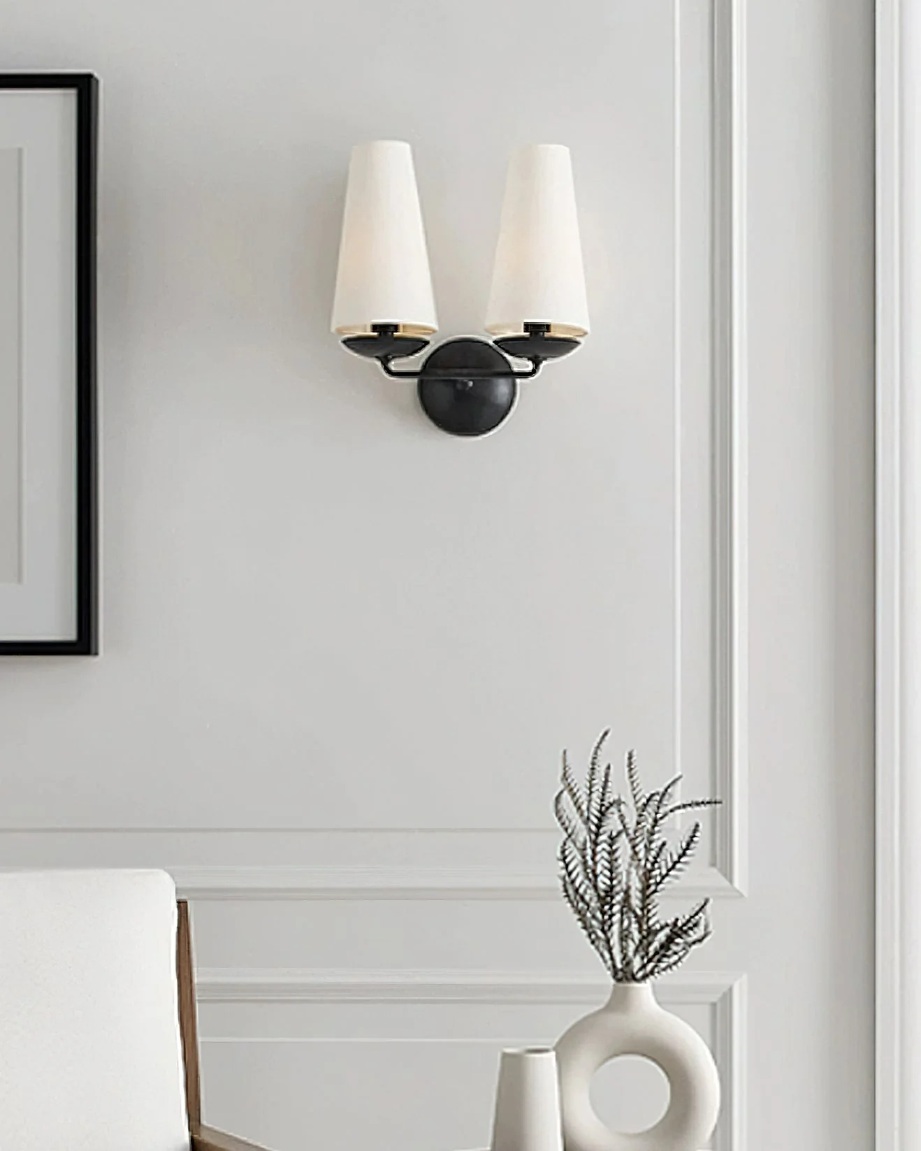 Merri Contemporary Fabric Wall Light - Image 11