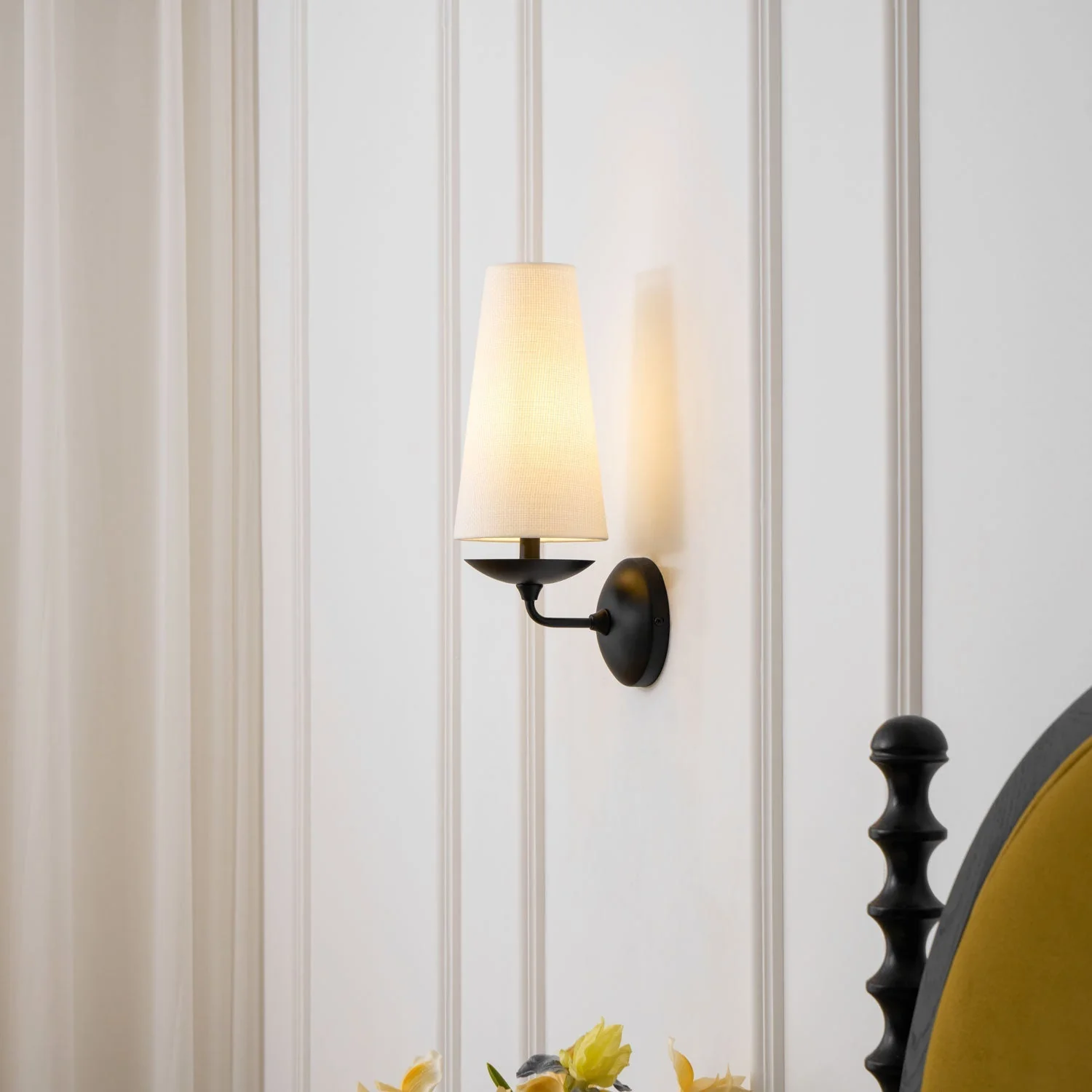Merri Contemporary Fabric Wall Light - Image 12