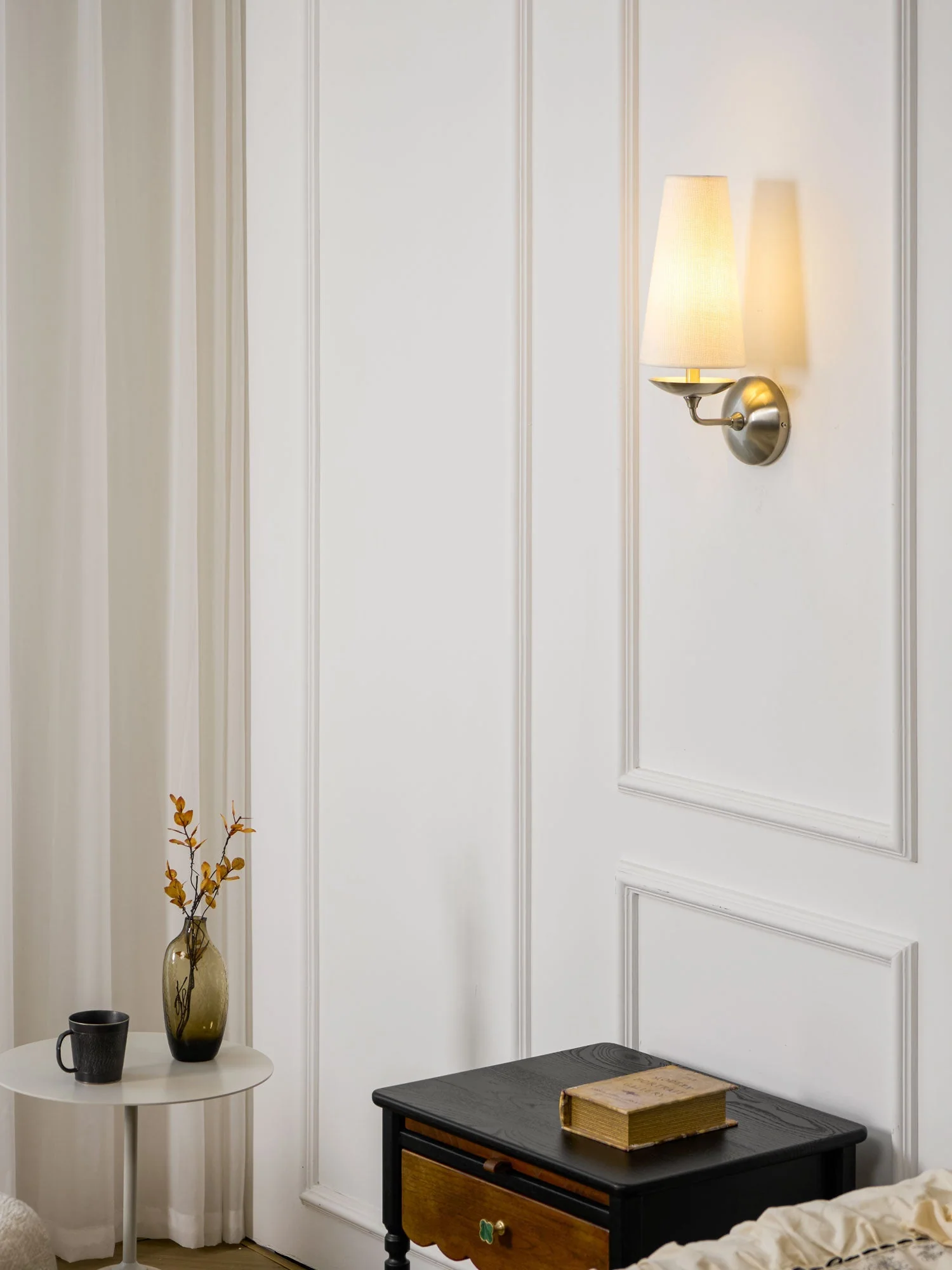 Merri Contemporary Fabric Wall Light - Image 15