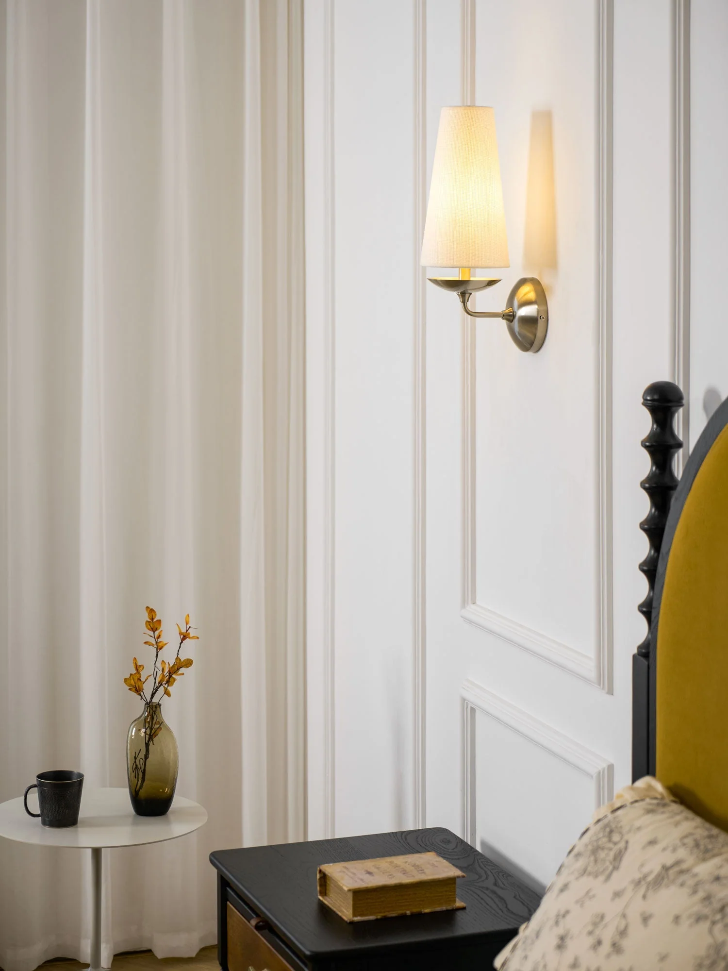Merri Contemporary Fabric Wall Light - Image 17
