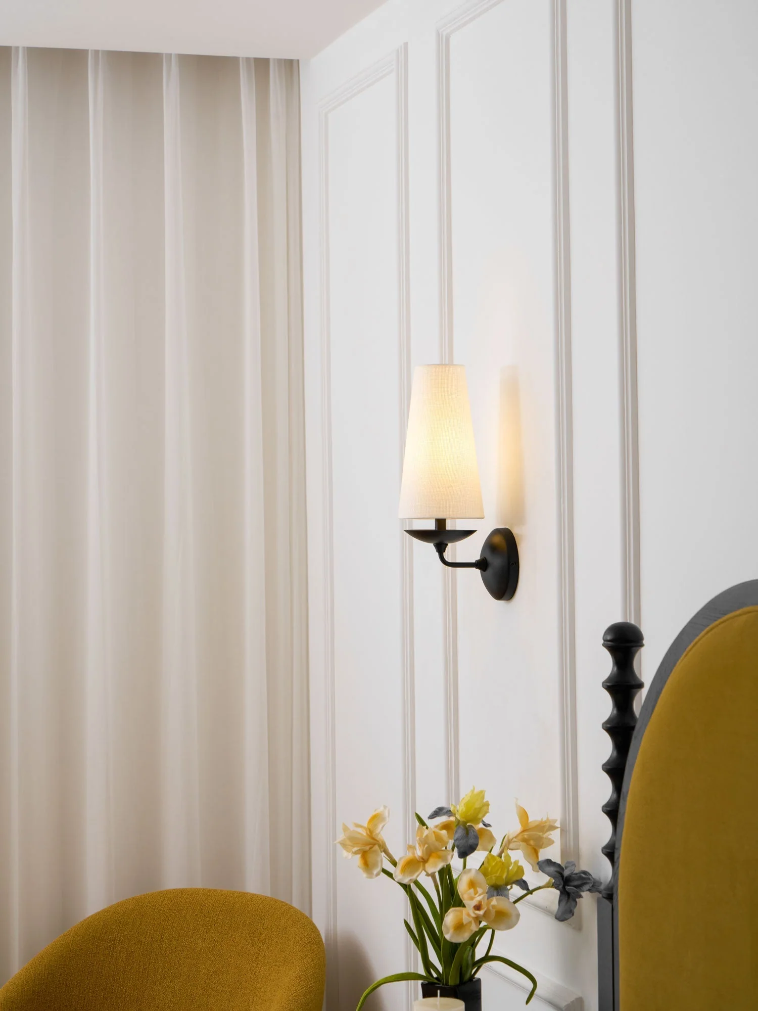 Merri Contemporary Fabric Wall Light - Image 20