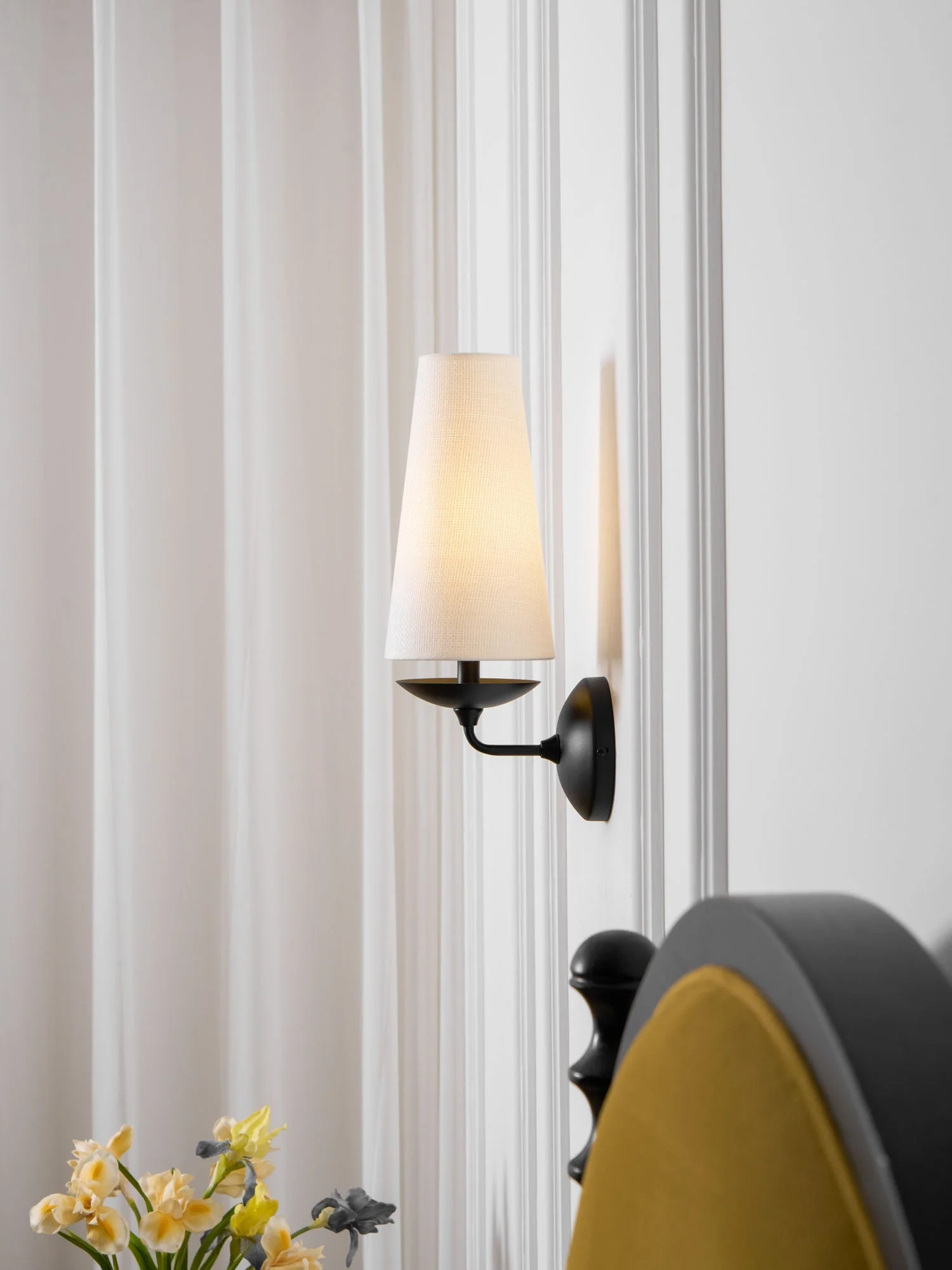 Merri Contemporary Fabric Wall Light - Image 24