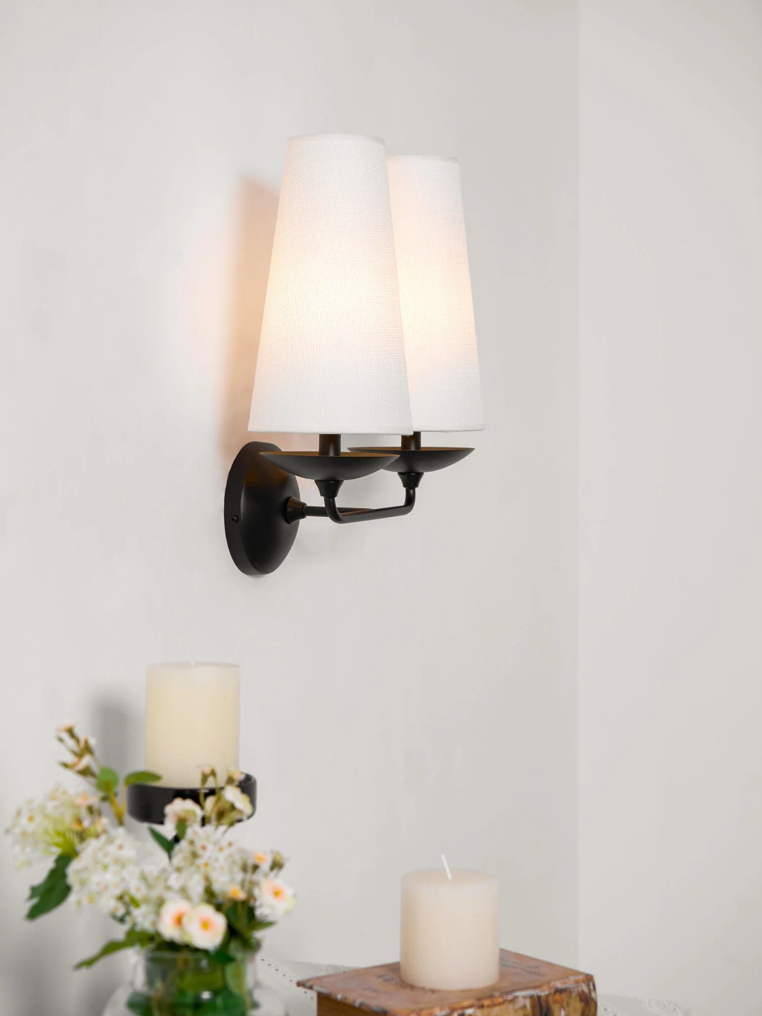 Merri Contemporary Fabric Wall Light - Image 27