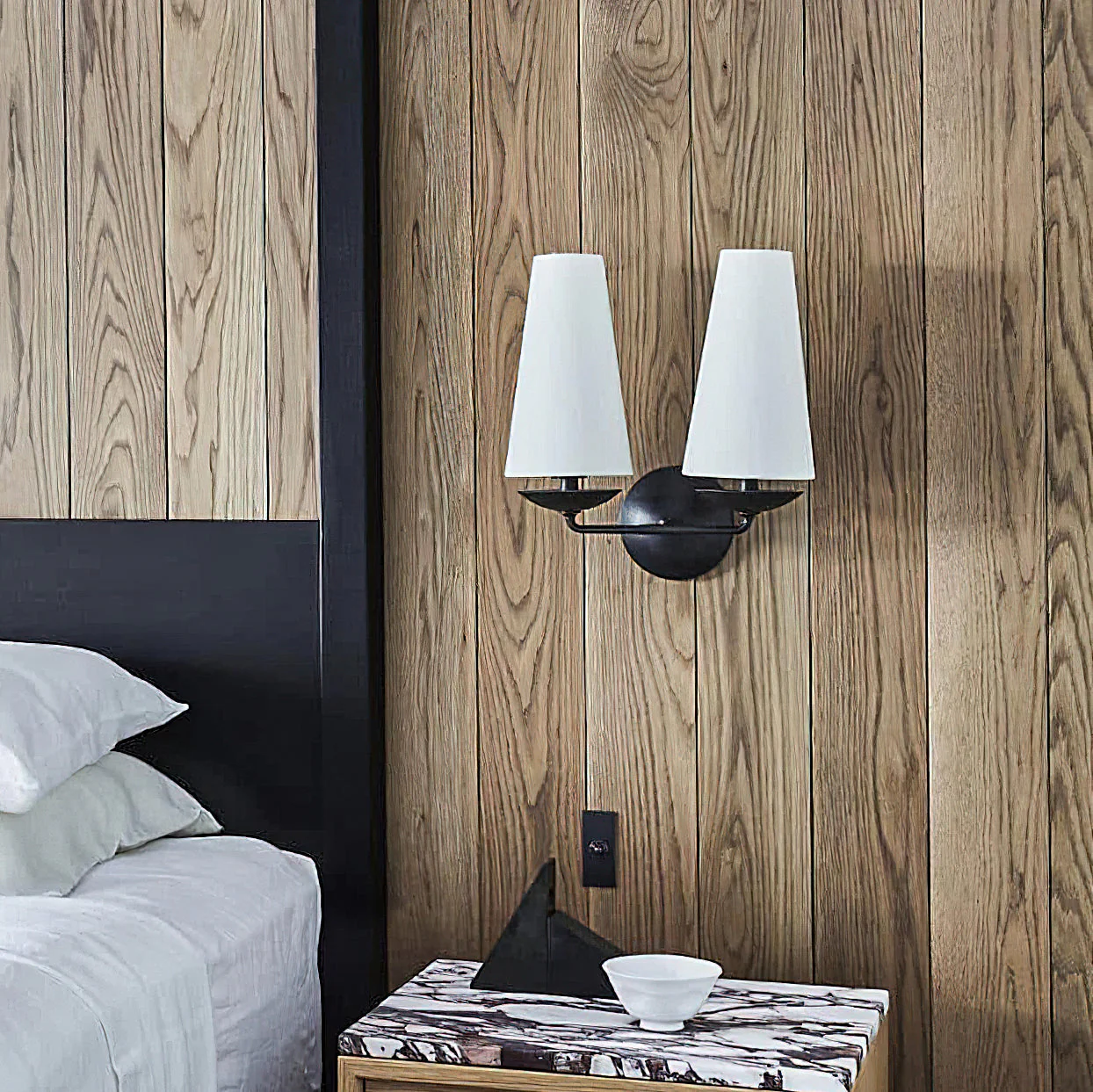 Merri Contemporary Fabric Wall Light - Image 3
