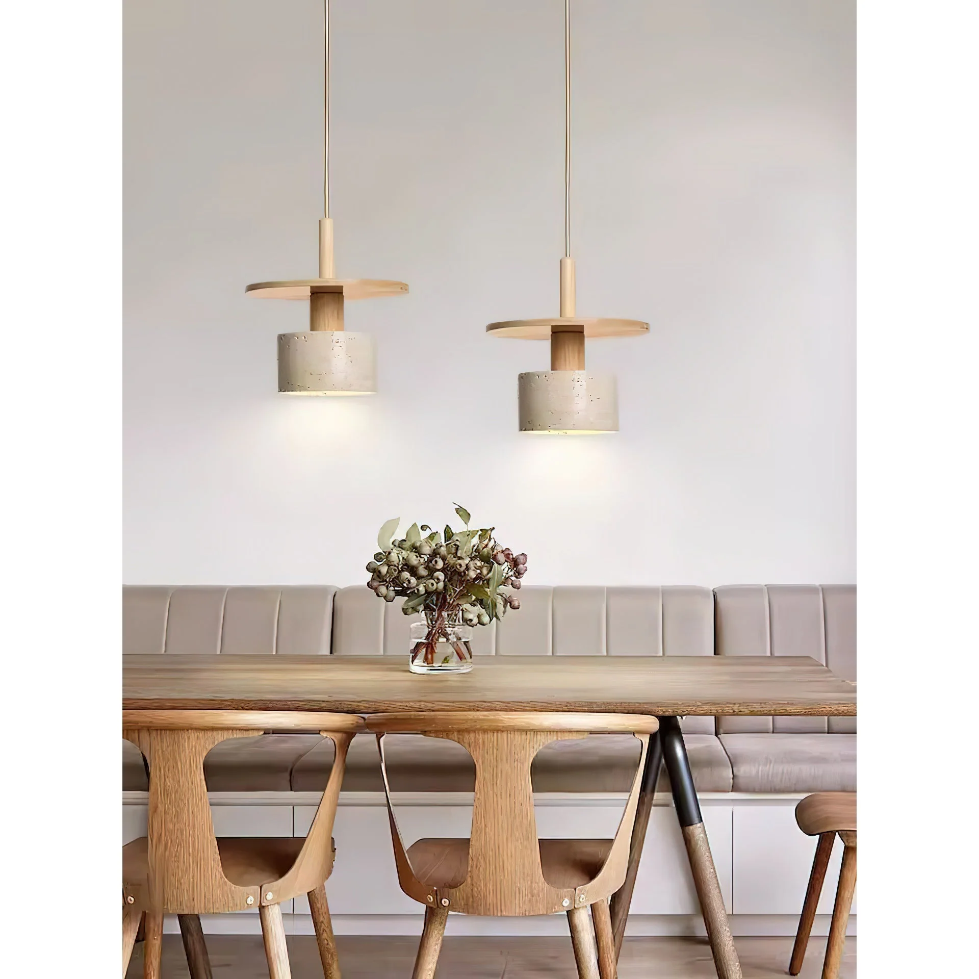Mersi Wabi-Sabi Travertine Pendant Light - Image 11