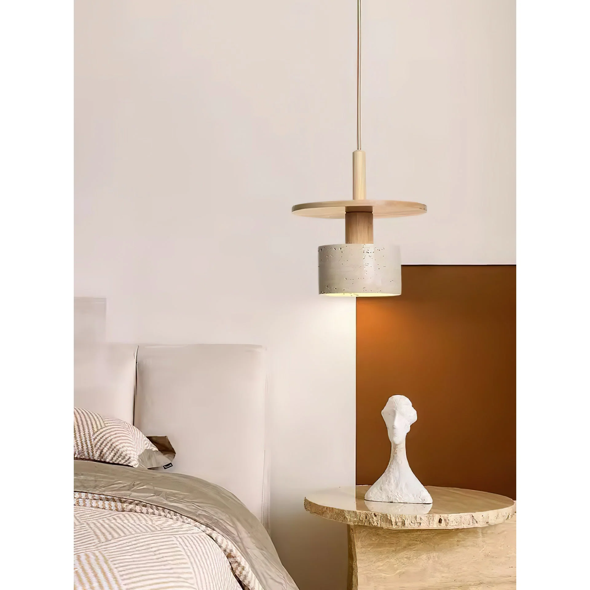 Mersi Wabi-Sabi Travertine Pendant Light - Image 12