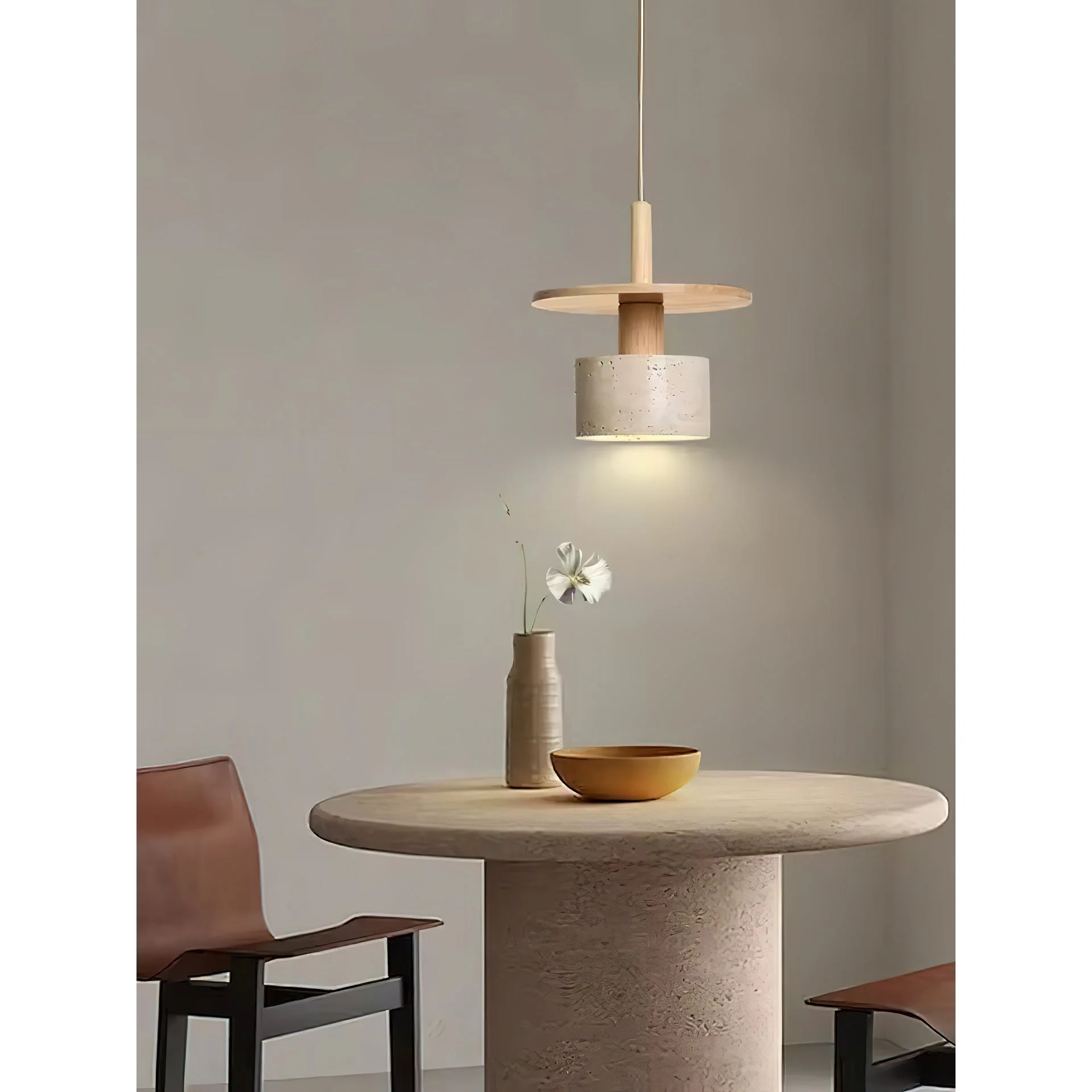 Mersi Wabi-Sabi Travertine Pendant Light - Image 14