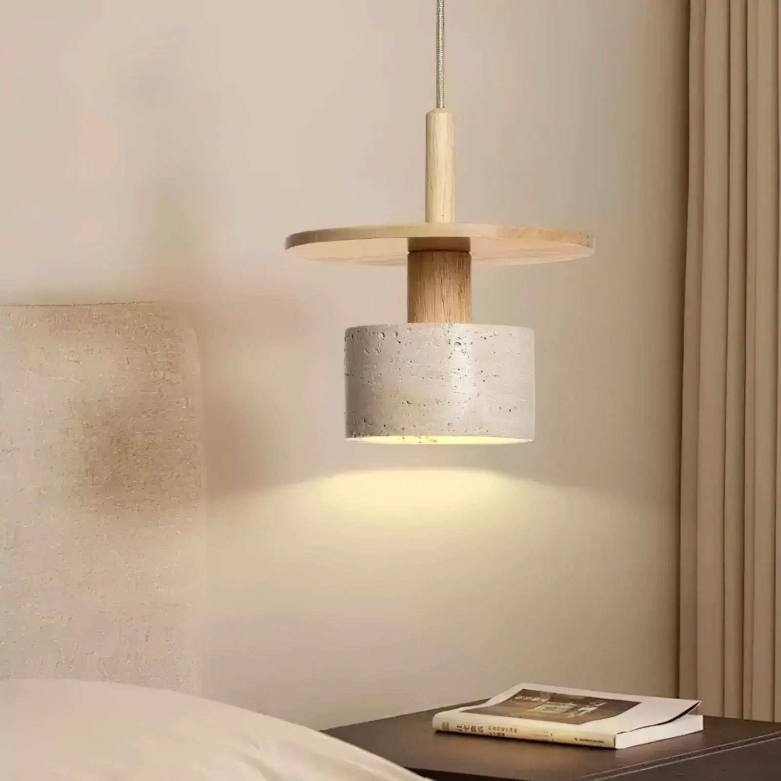 Mersi Wabi-Sabi Travertine Pendant Light - Image 8
