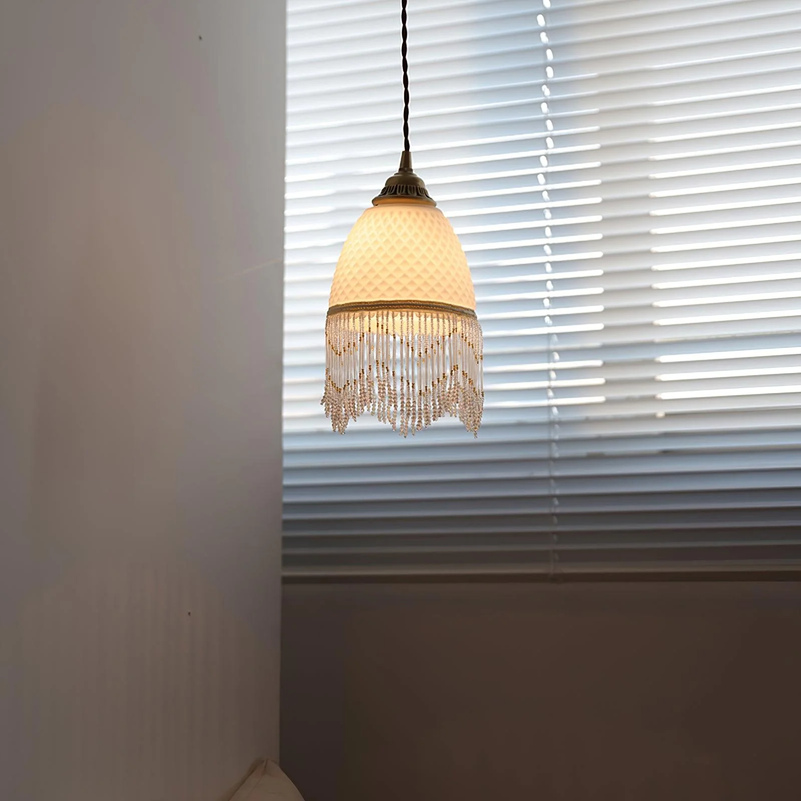 Mesh Tassel Glass Pendant Light - Image 13