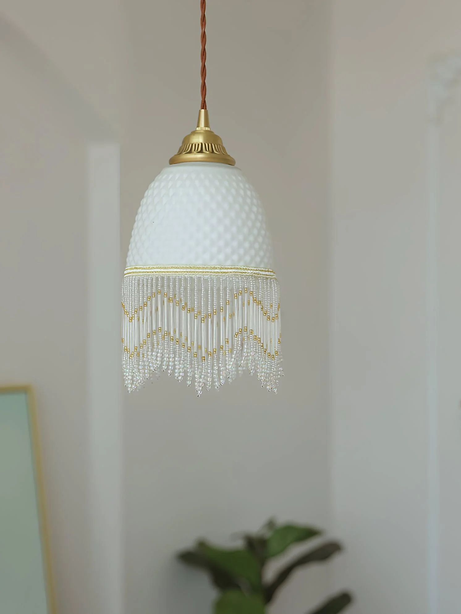 Mesh Tassel Glass Pendant Light - Image 16