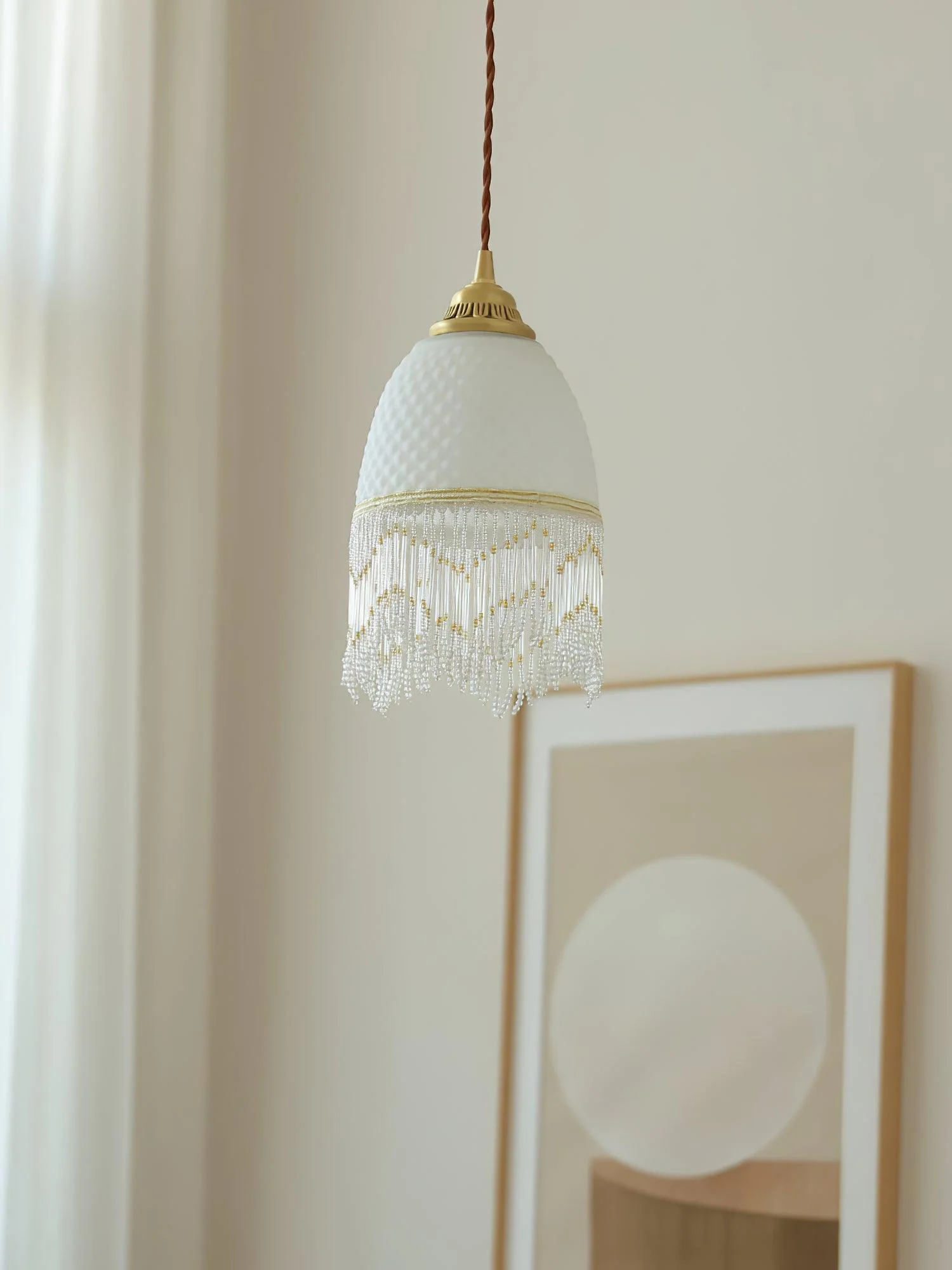Mesh Tassel Glass Pendant Light - Image 20