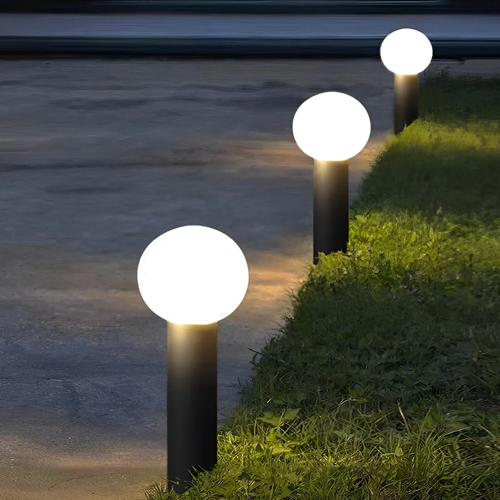 Miclle Elegant Round Ball LED Steel Outdoor Pathway Light - Image 2