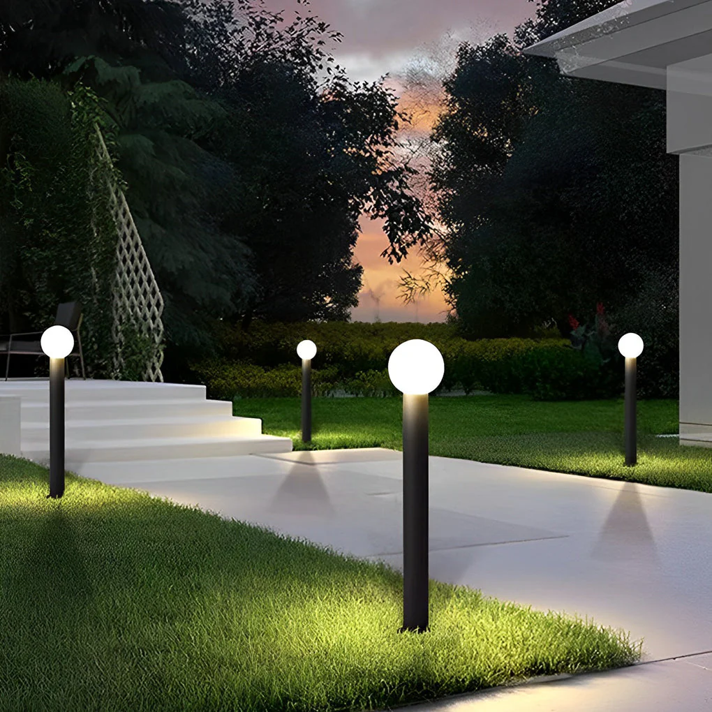Miclle Elegant Round Ball LED Steel Outdoor Pathway Light - Image 4