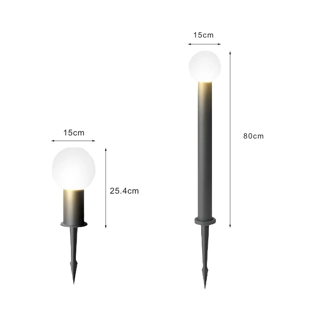 Miclle Elegant Round Ball LED Steel Outdoor Pathway Light - Image 9
