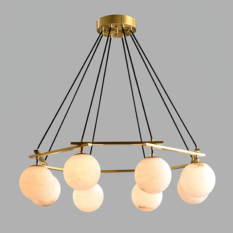 Miira Modern Alabaster Chandelier - Image 17