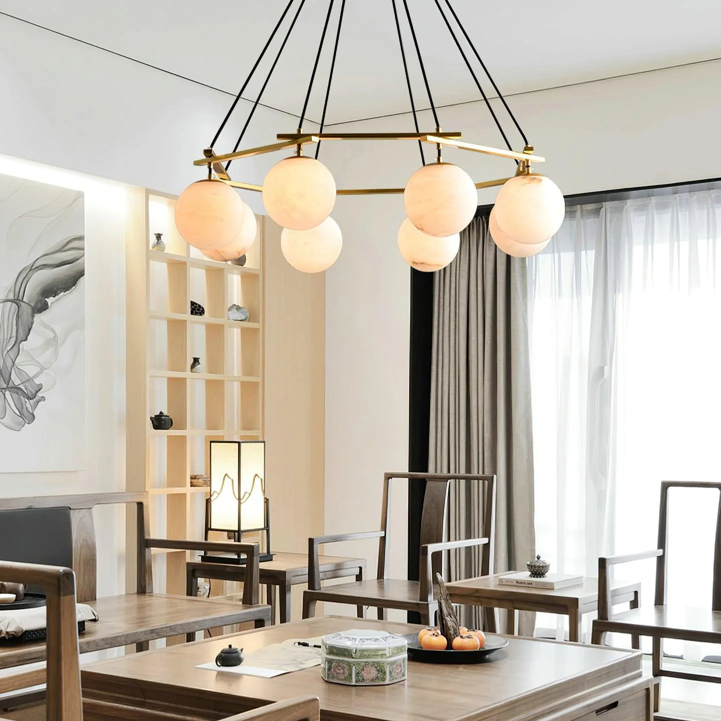 Miira Modern Alabaster Chandelier - Image 3