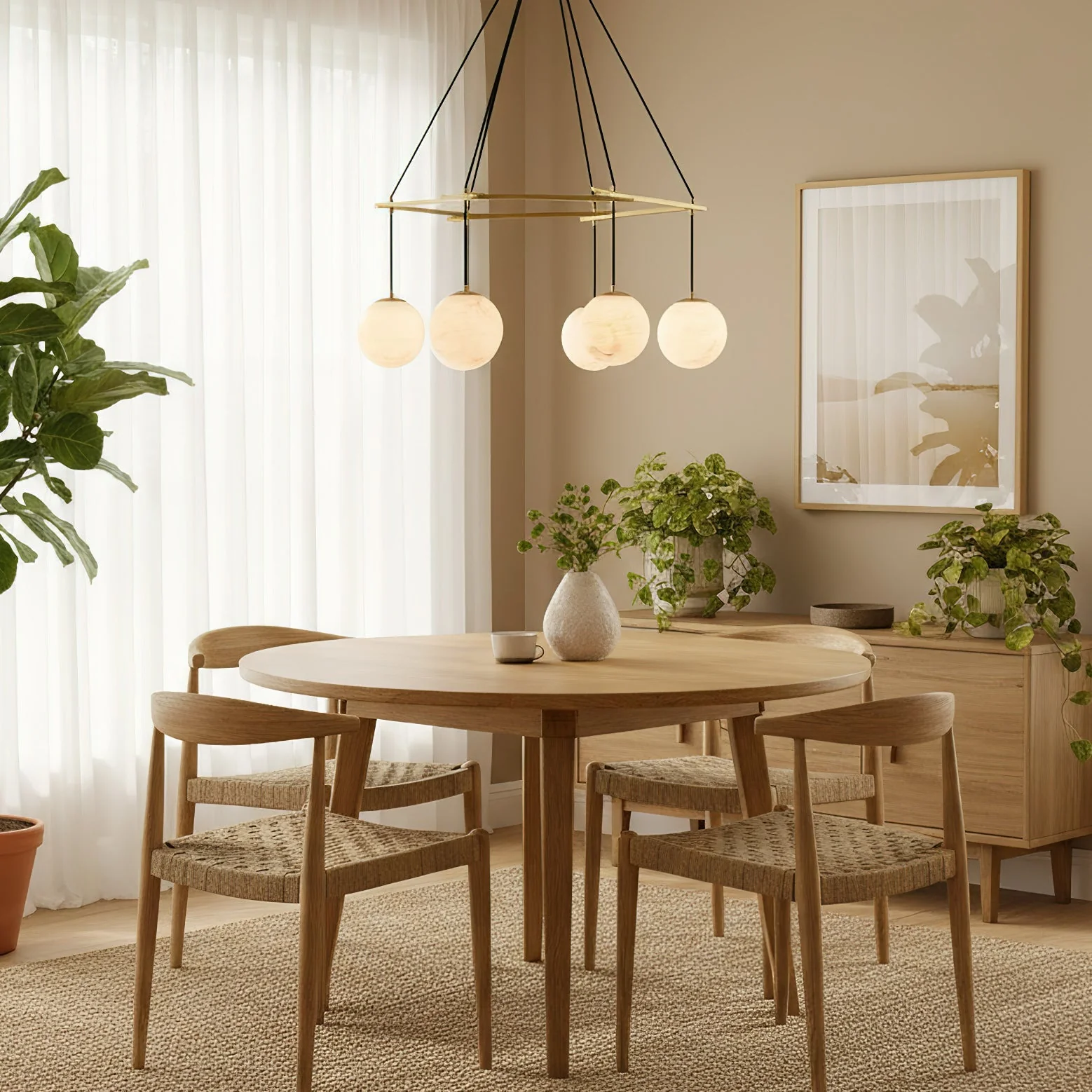 Miira Modern Alabaster Chandelier - Image 5