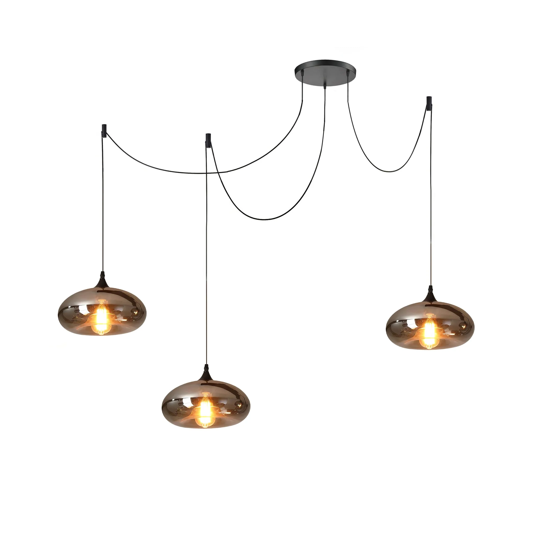 Mirelia Glass Industrial Pendant Light - Image 18