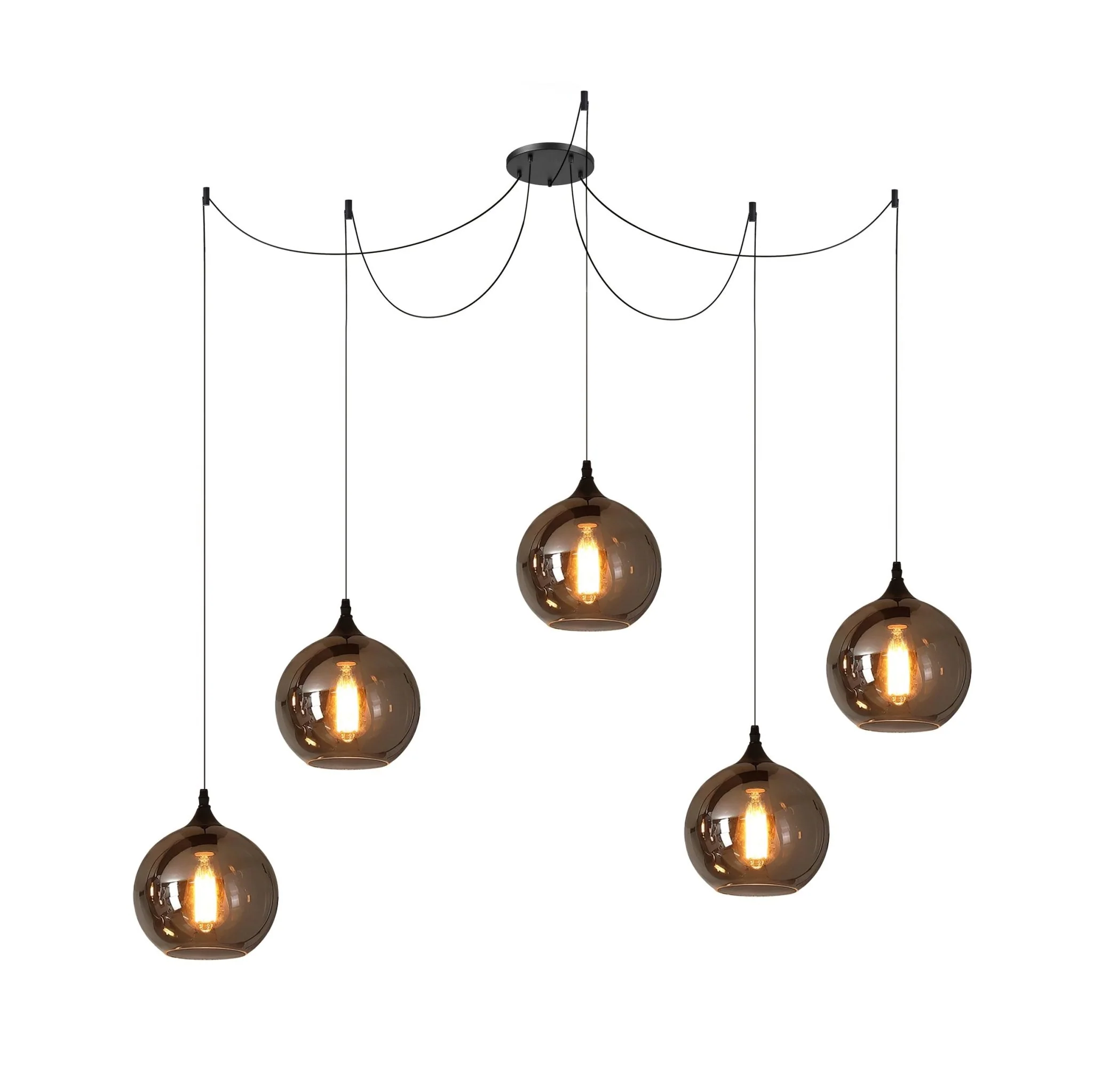 Mirelia Glass Industrial Pendant Light - Image 24