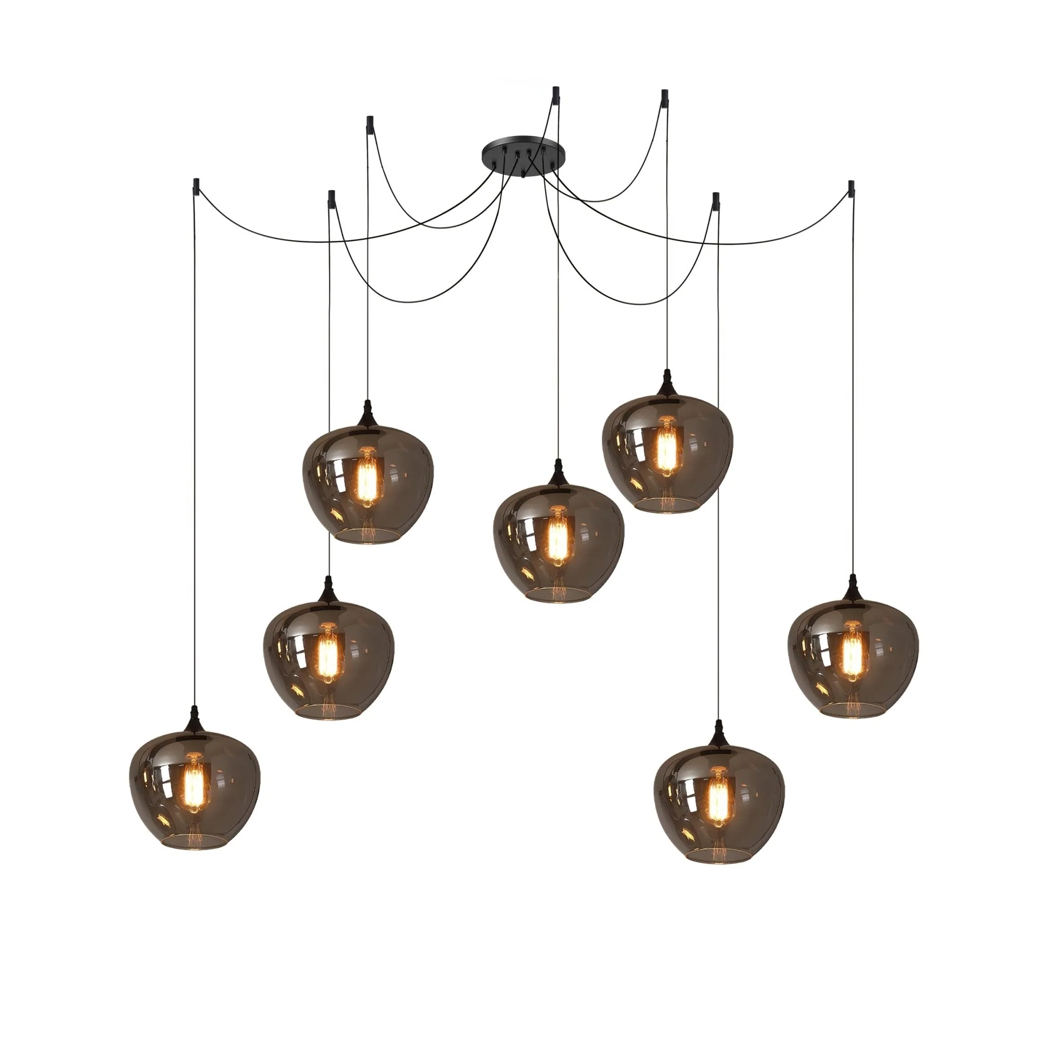 Mirelia Glass Industrial Pendant Light - Image 25