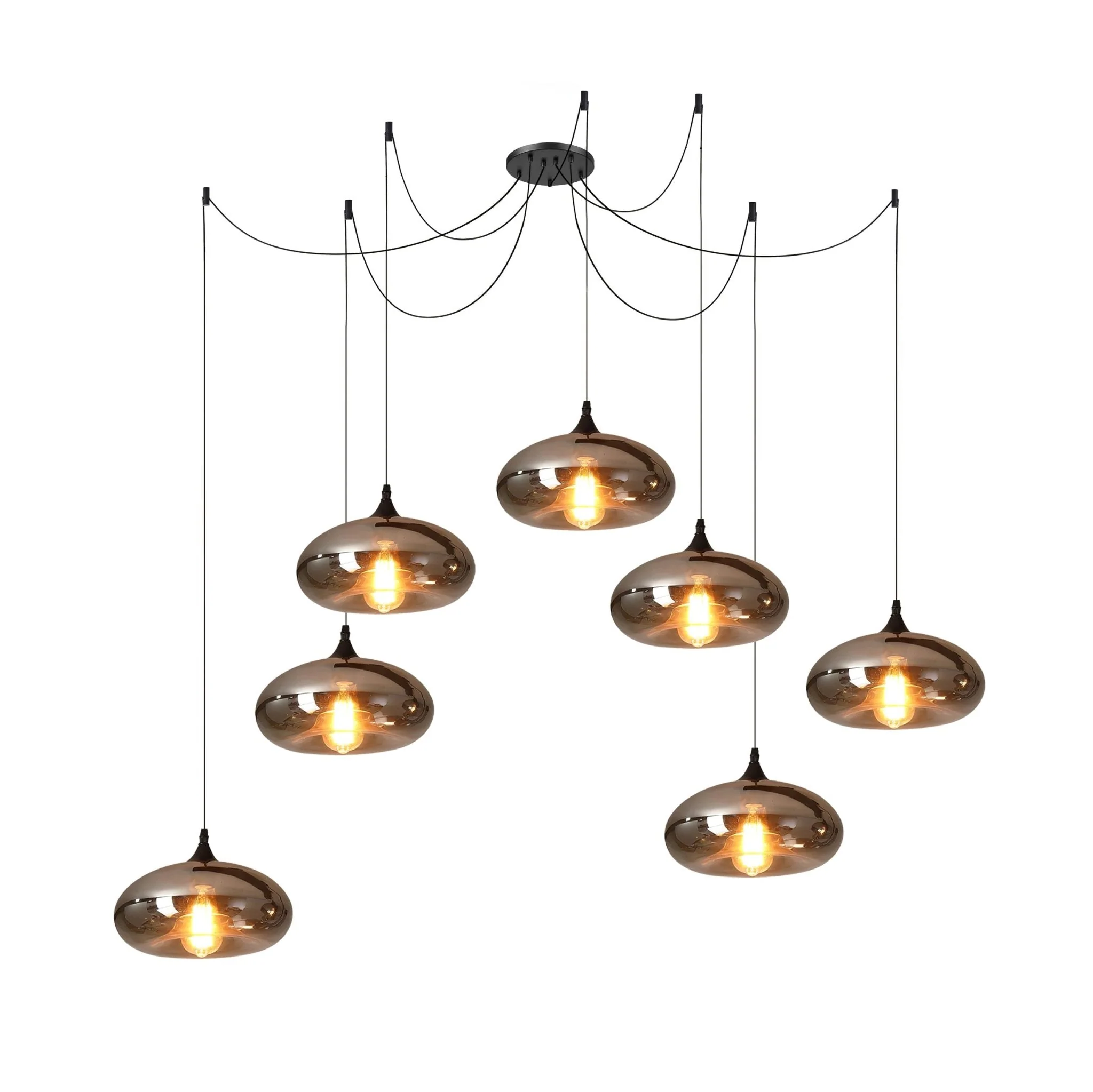 Mirelia Glass Industrial Pendant Light - Image 26
