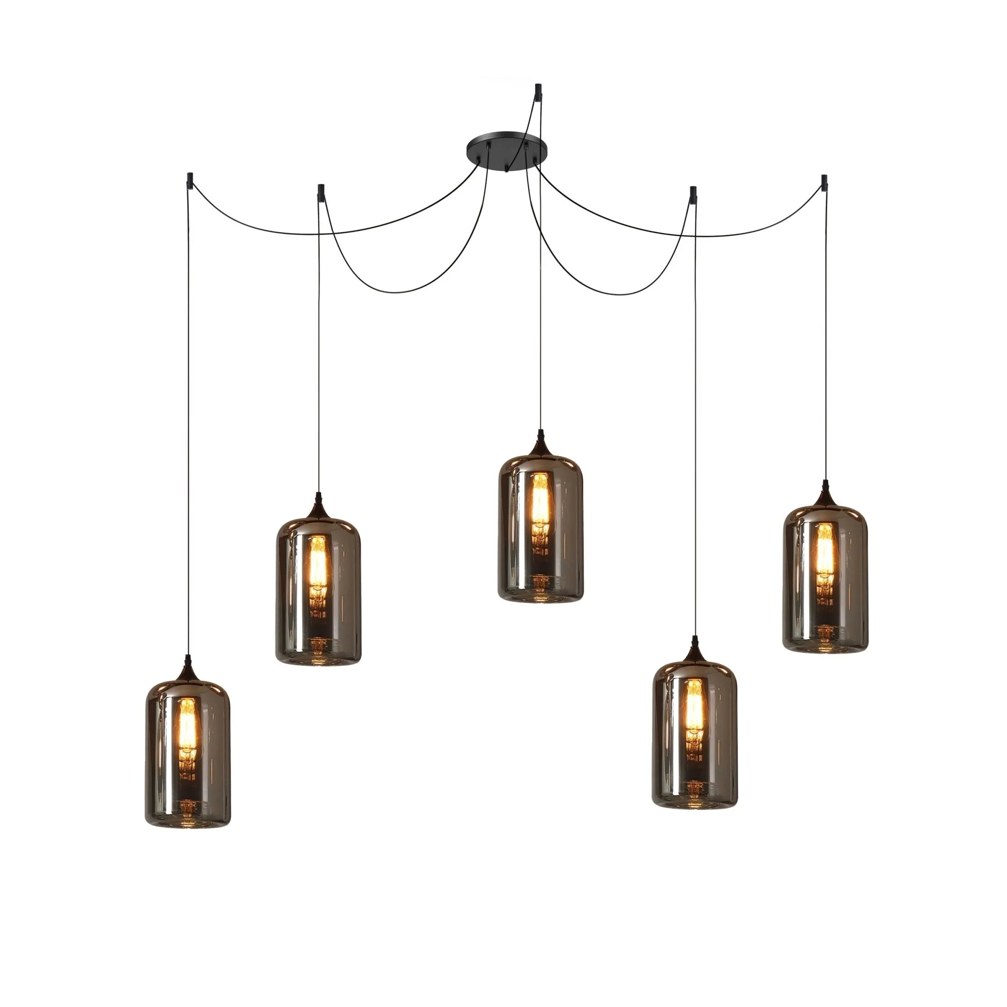 Mirelia Glass Industrial Pendant Light - Image 68
