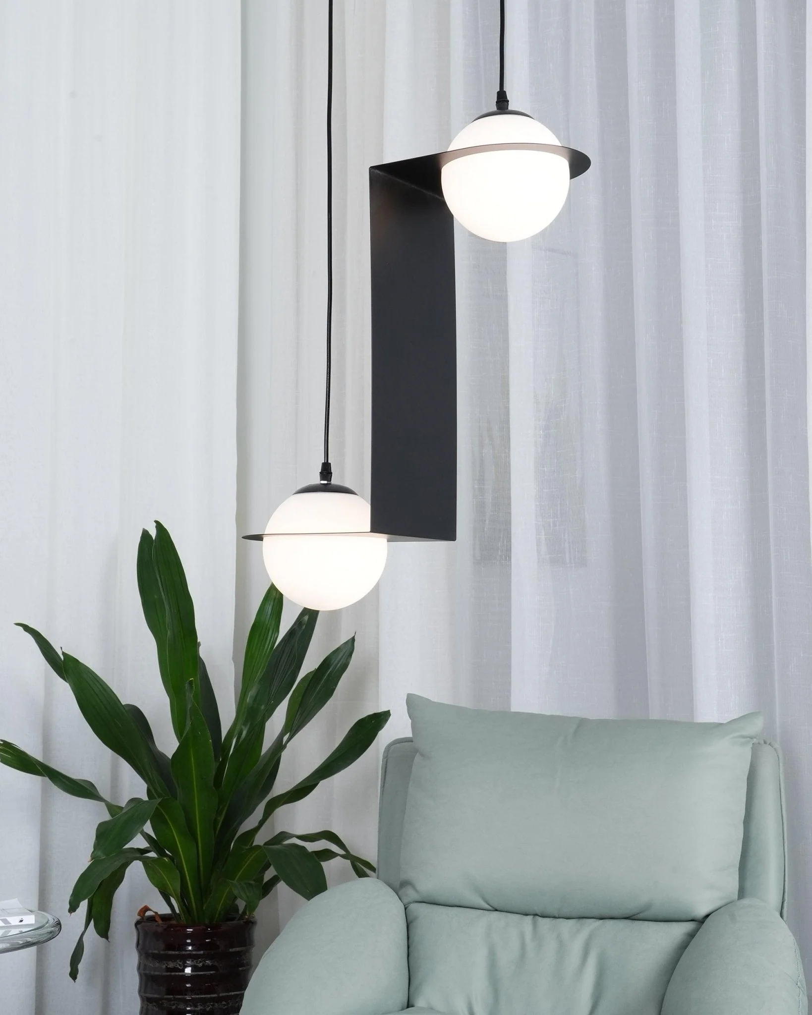Mirere Black Contemporary Pendant Lamp - Image 45