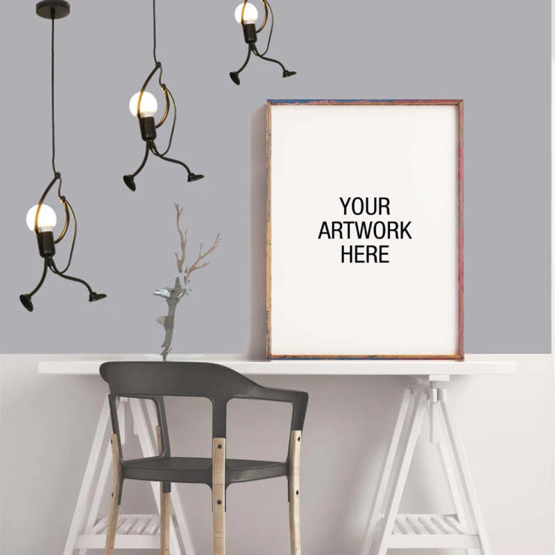 Miro Retro Modern Iron Man Pendant Light, Black - Image 11