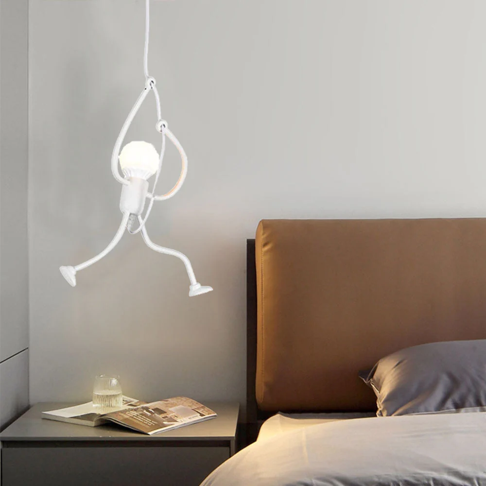Miro Retro Modern Iron Man Pendant Light, Black - Image 6