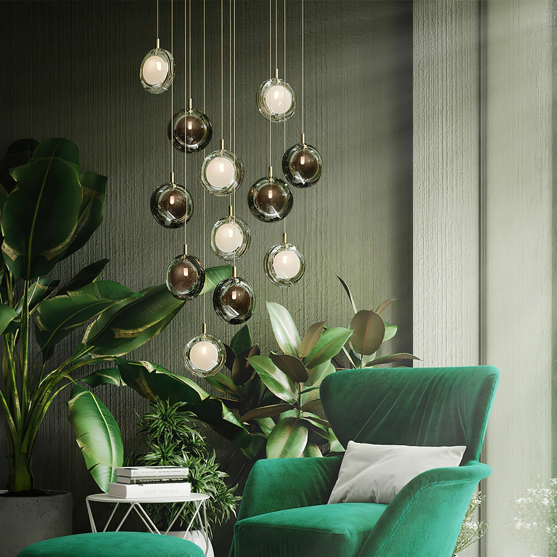 Misto Minimalist Glass Chandelier - Image 17