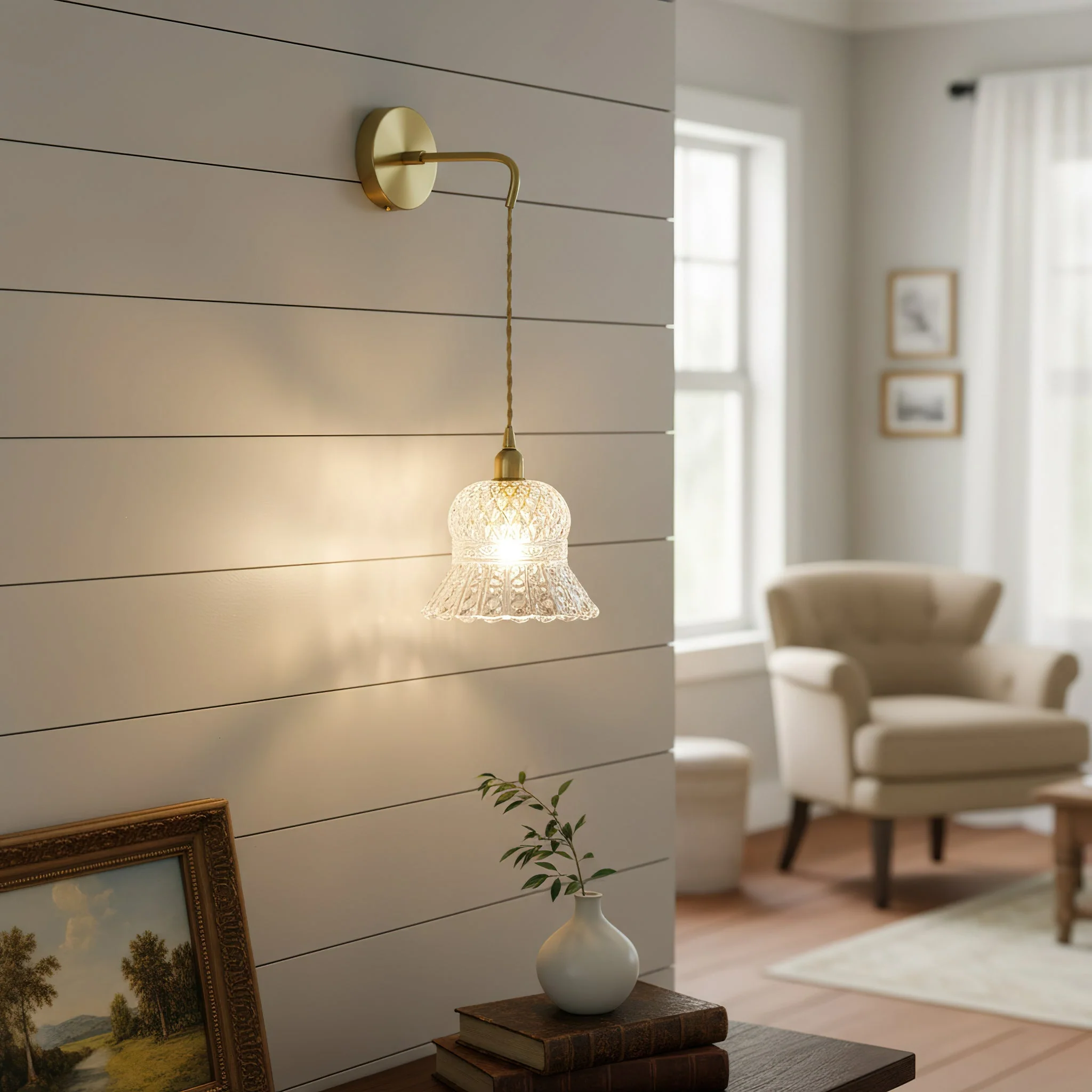Modern Brass Wall Light - Image 4