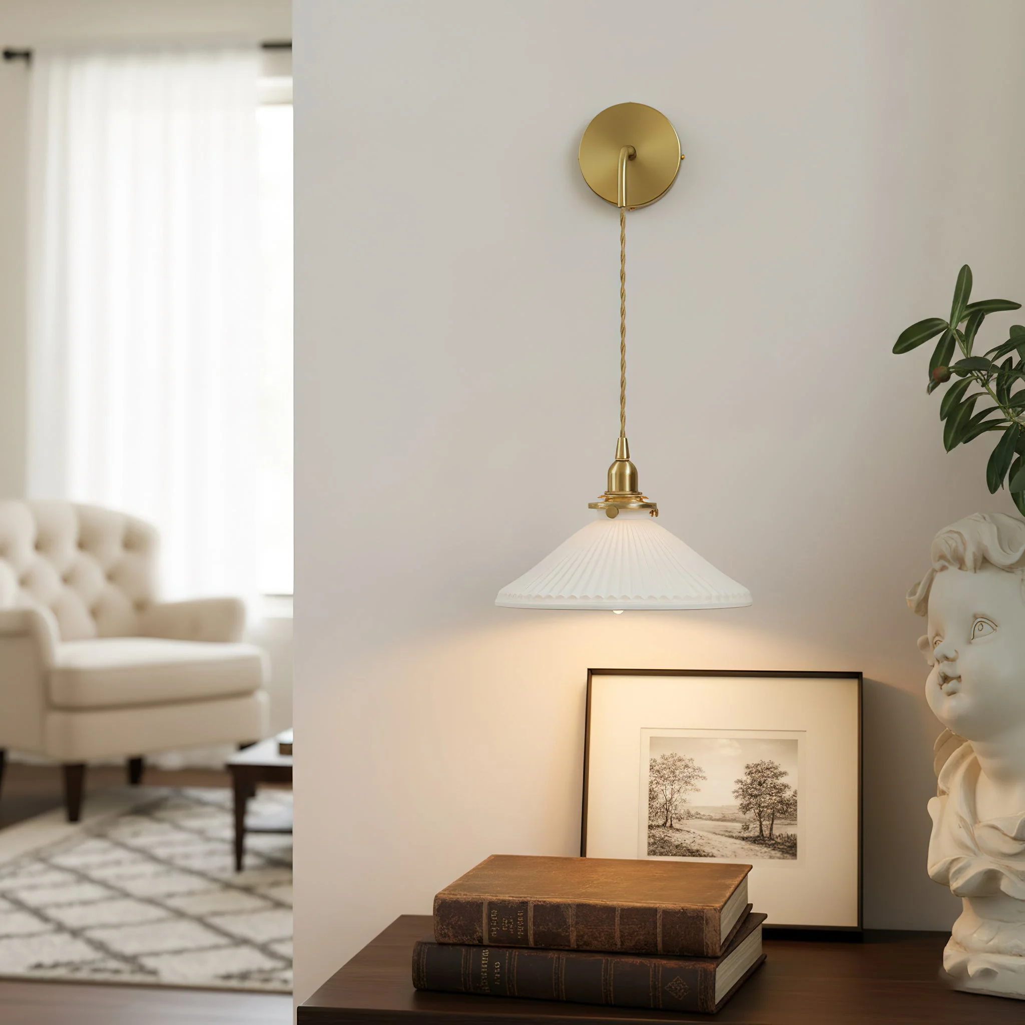 Modern Brass Wall Light - Image 5