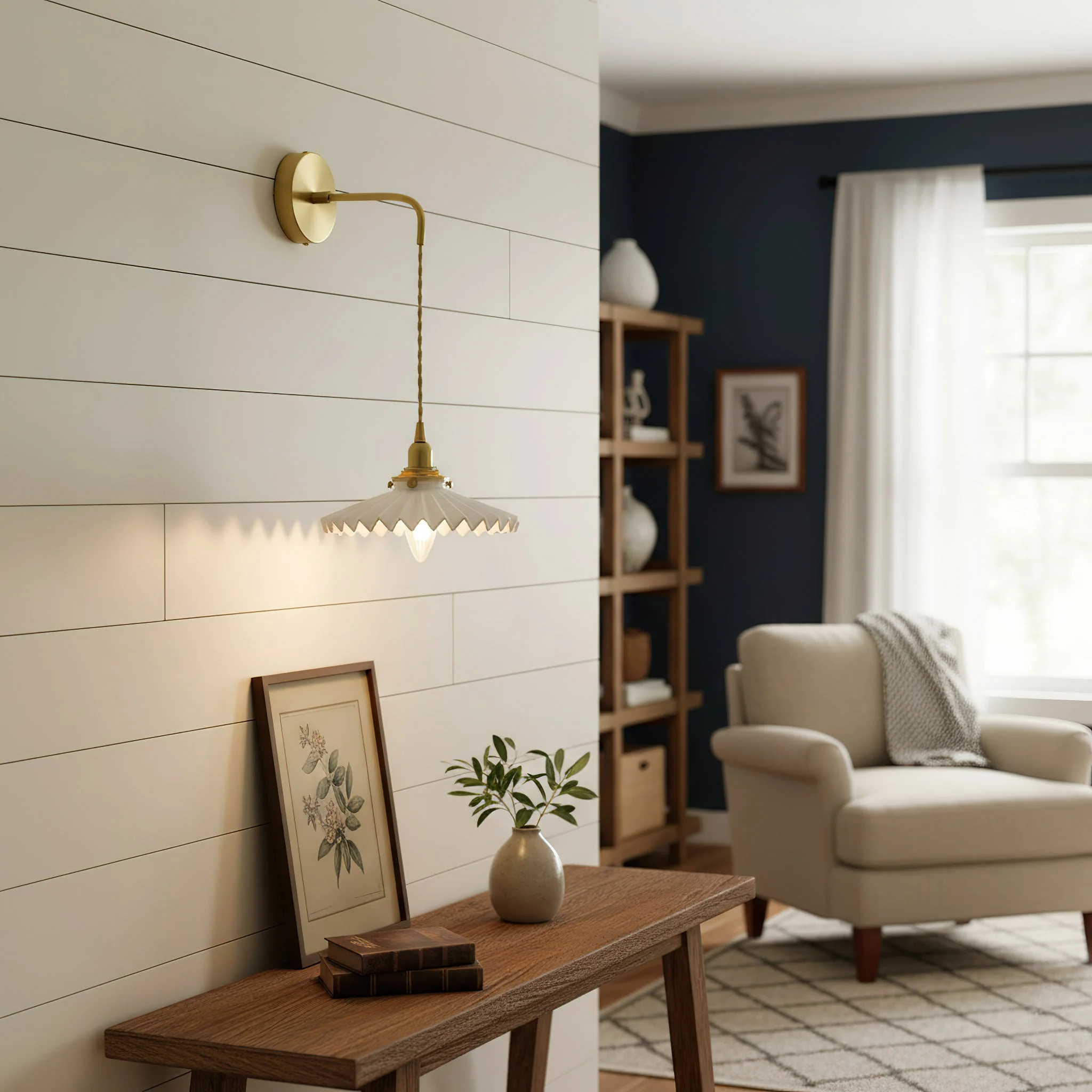 Modern Brass Wall Light - Image 7