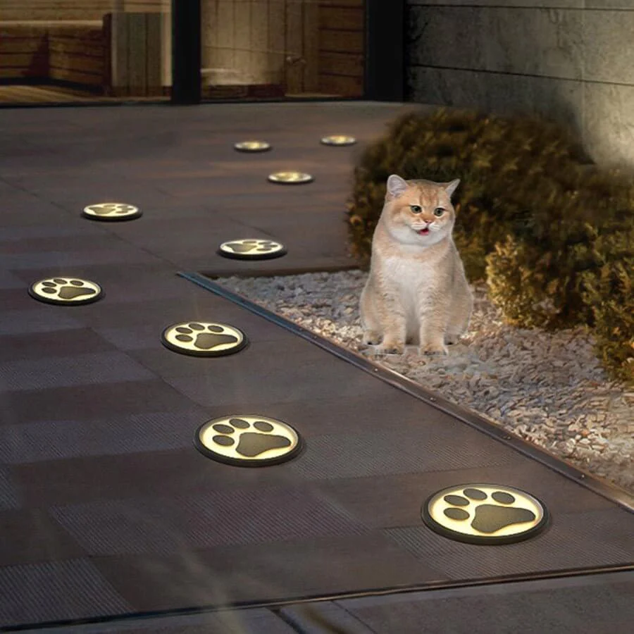 Modern Cat Paw Print LED Recessed Decks Outdoor Lights - Image 3