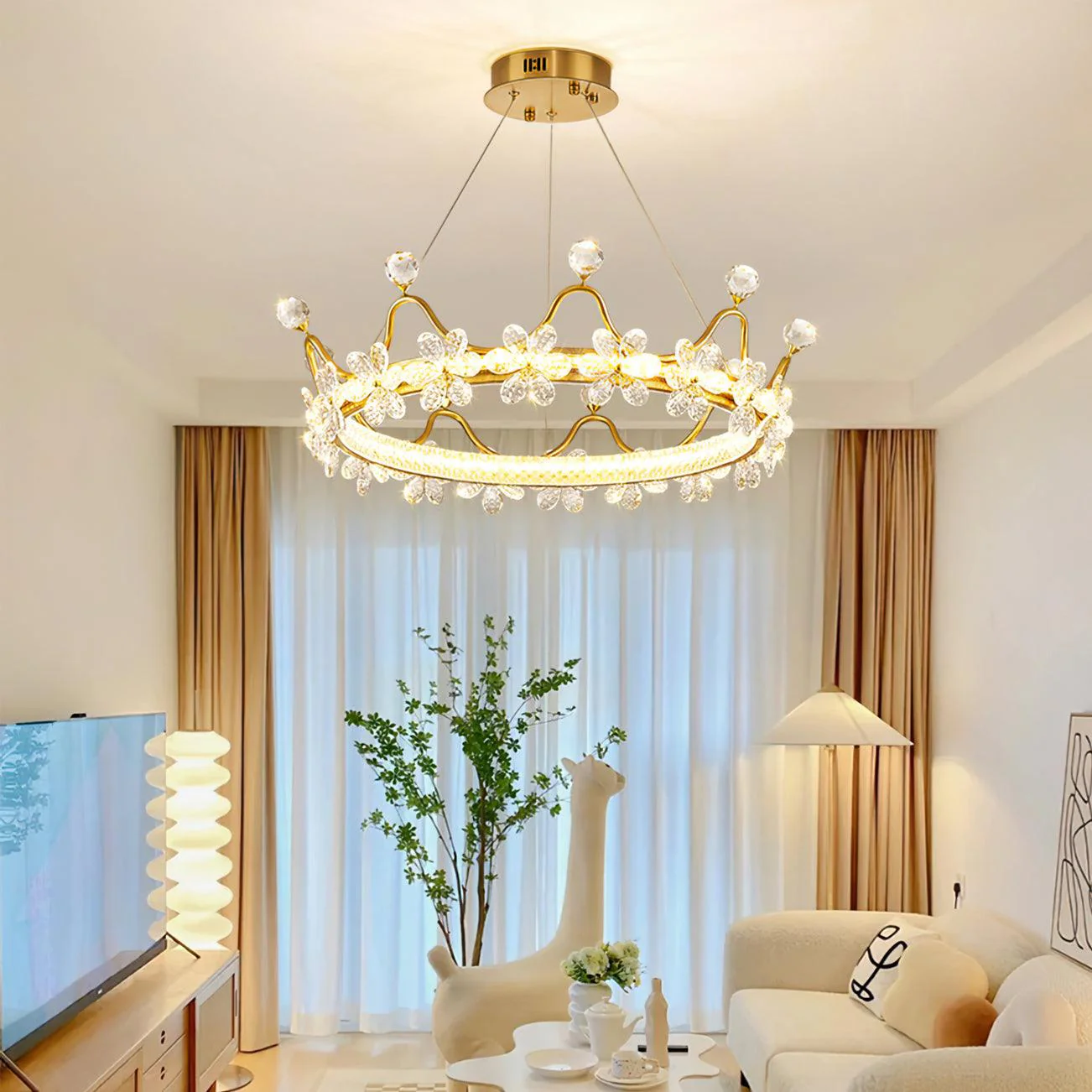 Modern Contemporary Crystal Chandelier - Image 5
