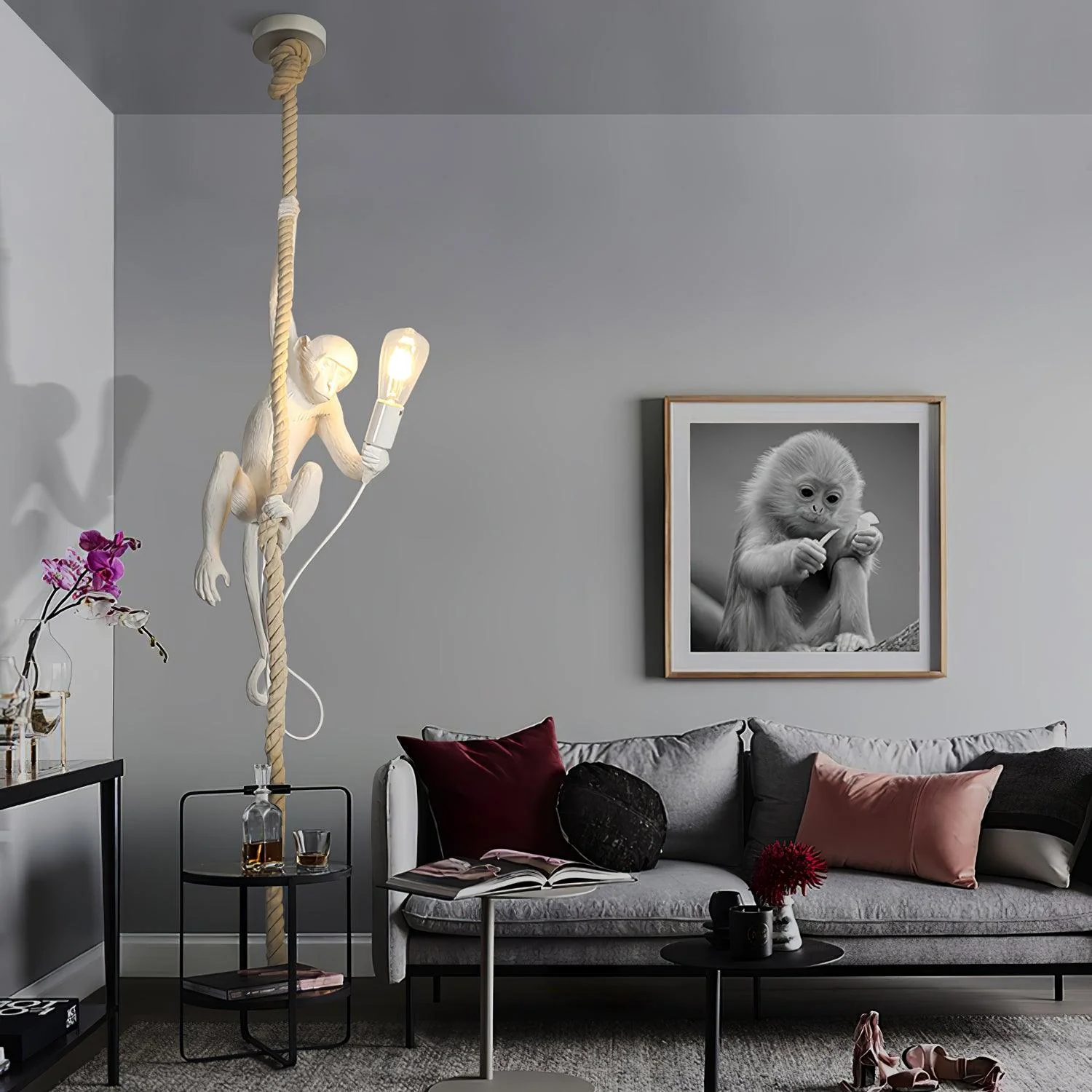 Zalira Resin Rope Artistic Pendant Lamp - Image 11