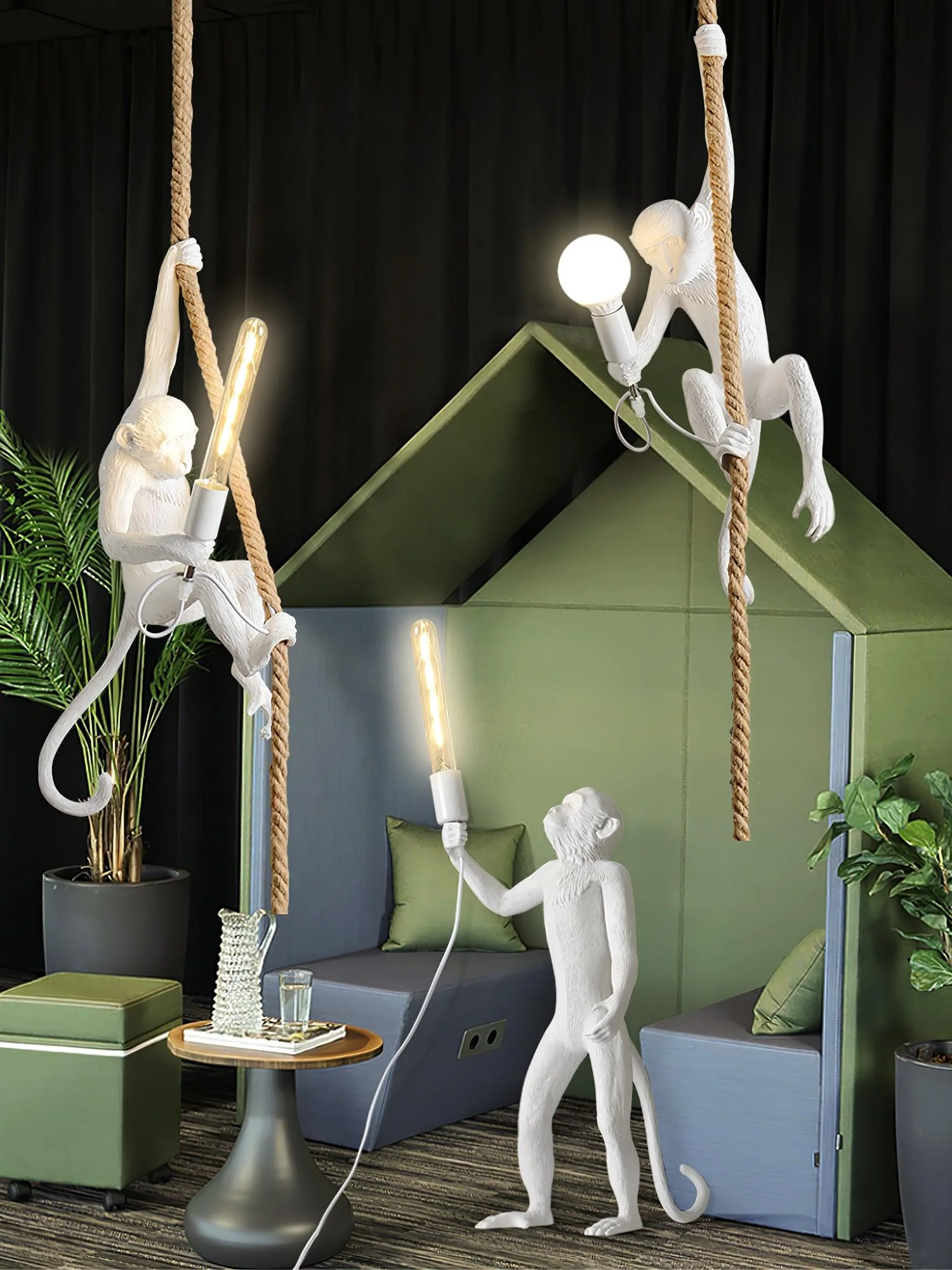 Zalira Resin Rope Artistic Pendant Lamp - Image 14
