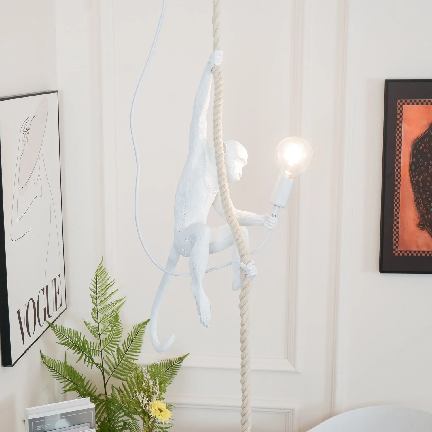 Zalira Resin Rope Artistic Pendant Lamp - Image 23
