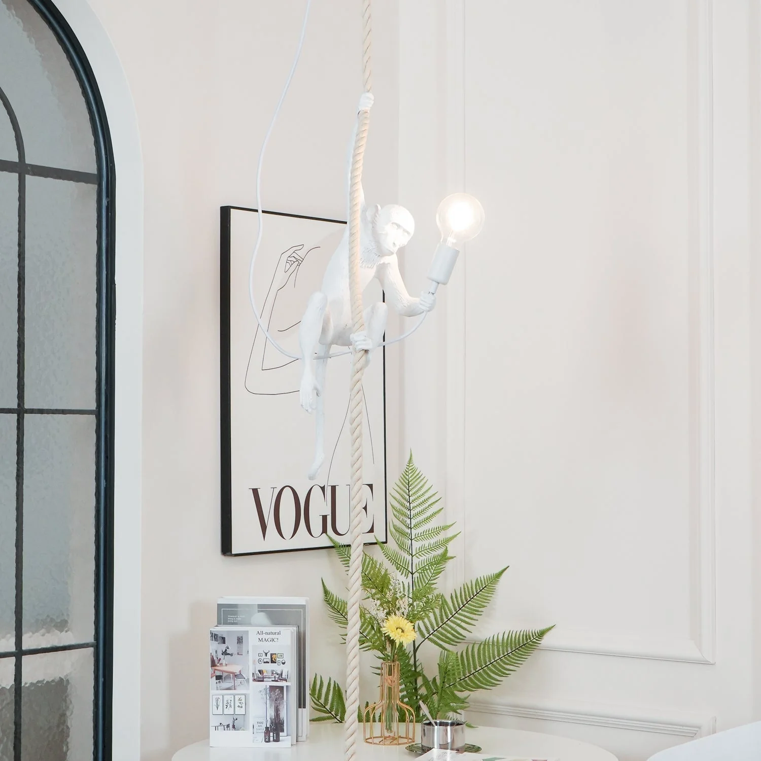 Zalira Resin Rope Artistic Pendant Lamp - Image 58